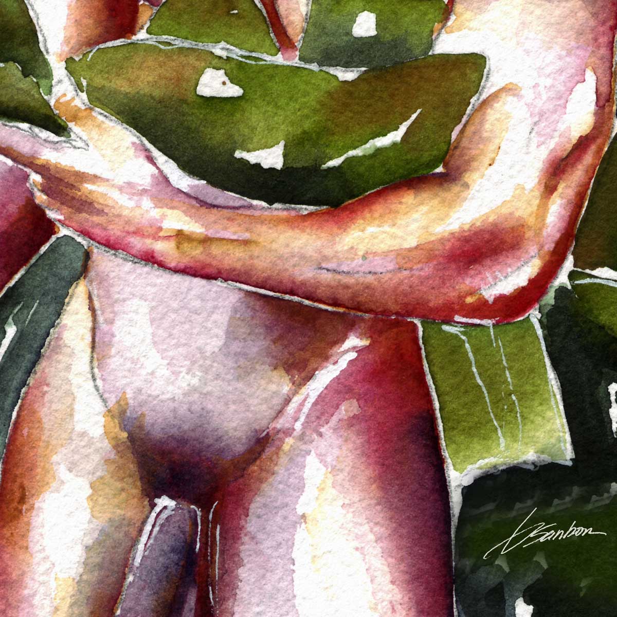 Young Man Embracing Nature in Serene Silence - Art Print Artist Brenden Sanborn