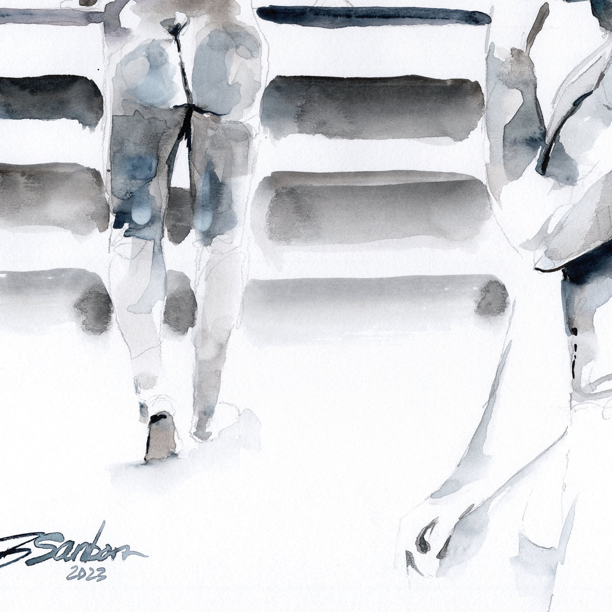 Afternoon Dilemma - 9x12" Original Watercolor Painting Artist Brenden Sanborn