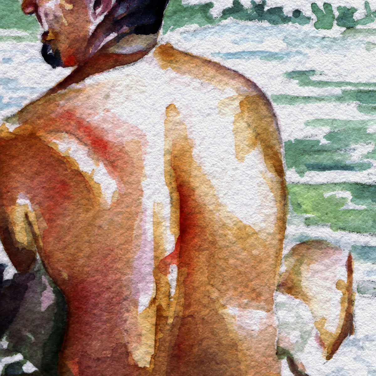 One Last Summer Swim - Art Print Artist Brenden Sanborn