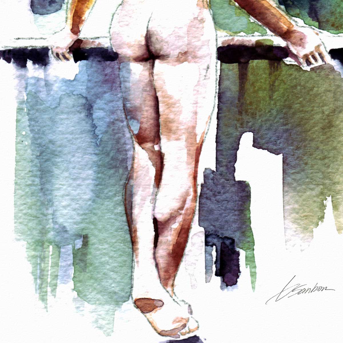 Barefoot by the Rail with a Soft Booty Glow – Art Print Artist Brenden Sanborn