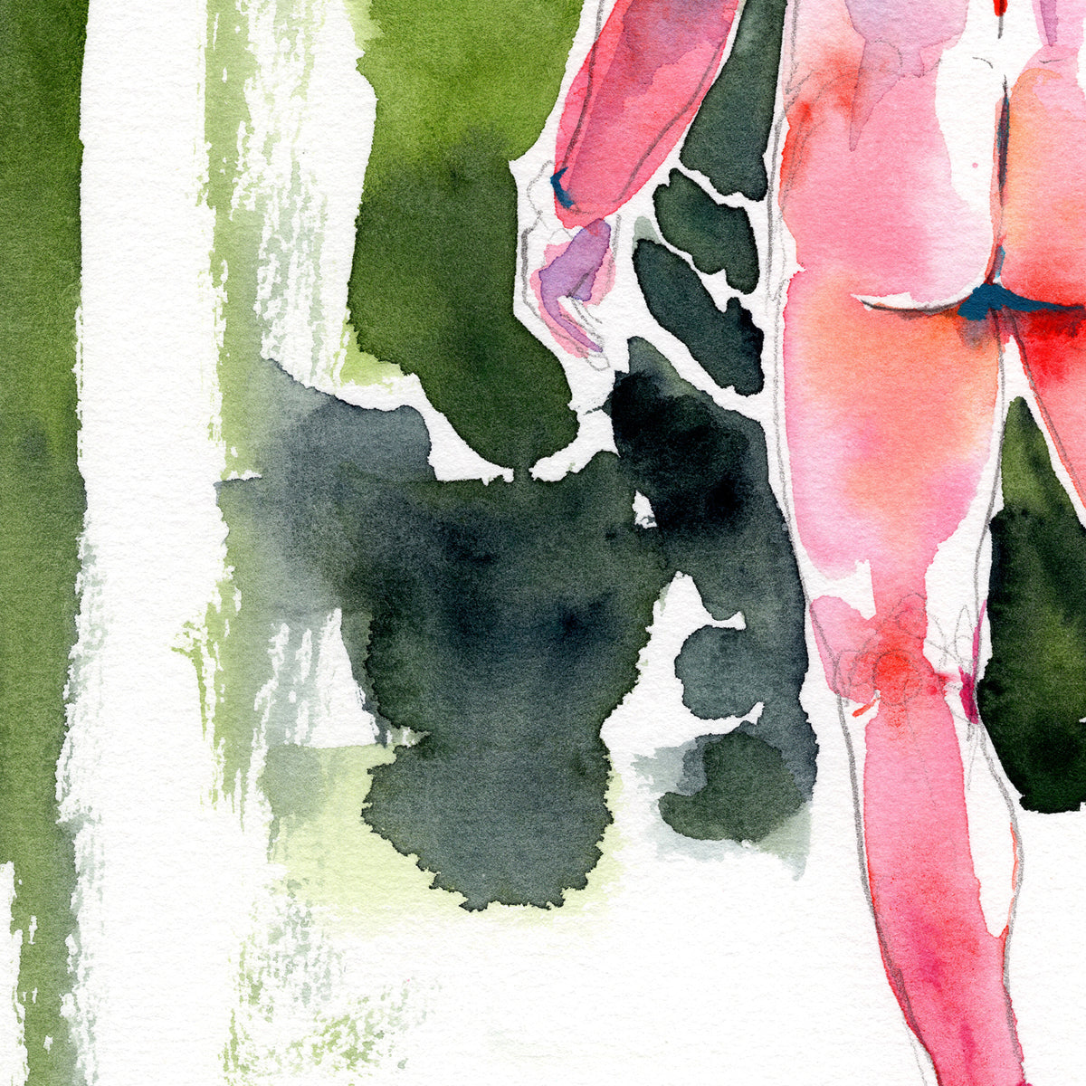 Quiet Exit – 6x9" Original Watercolor Artist Brenden Sanborn