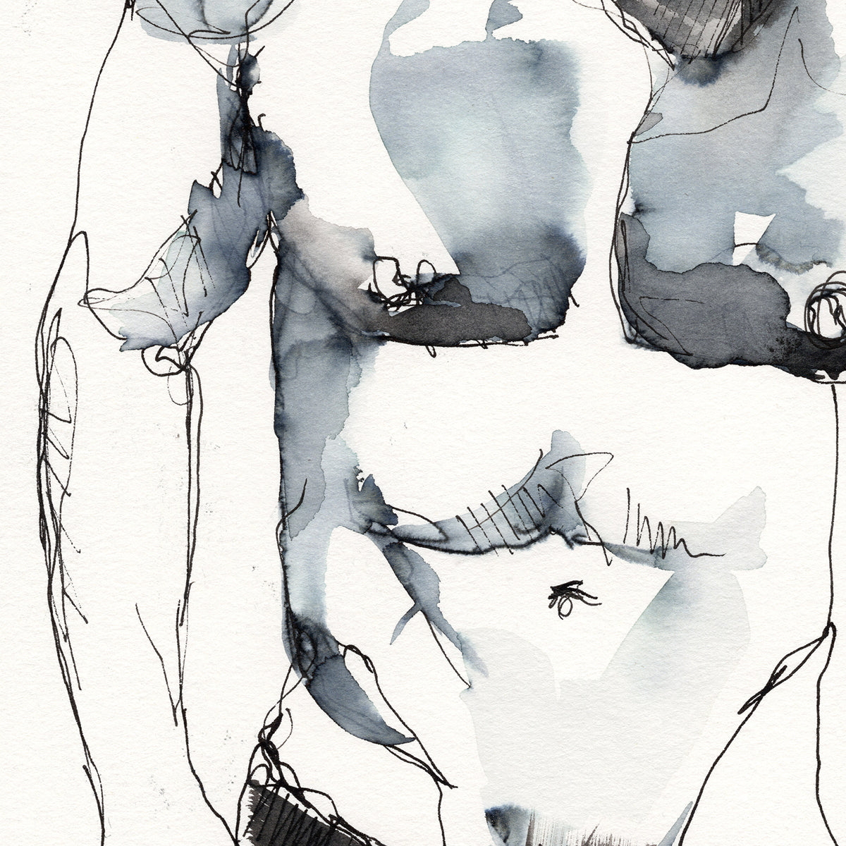 Lean into the Silence – 6x9" Original Ink Artist Brenden Sanborn