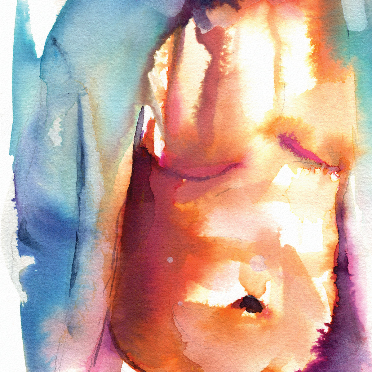 Heat Rises – 6x9" Framed Original Watercolor Artist Brenden Sanborn