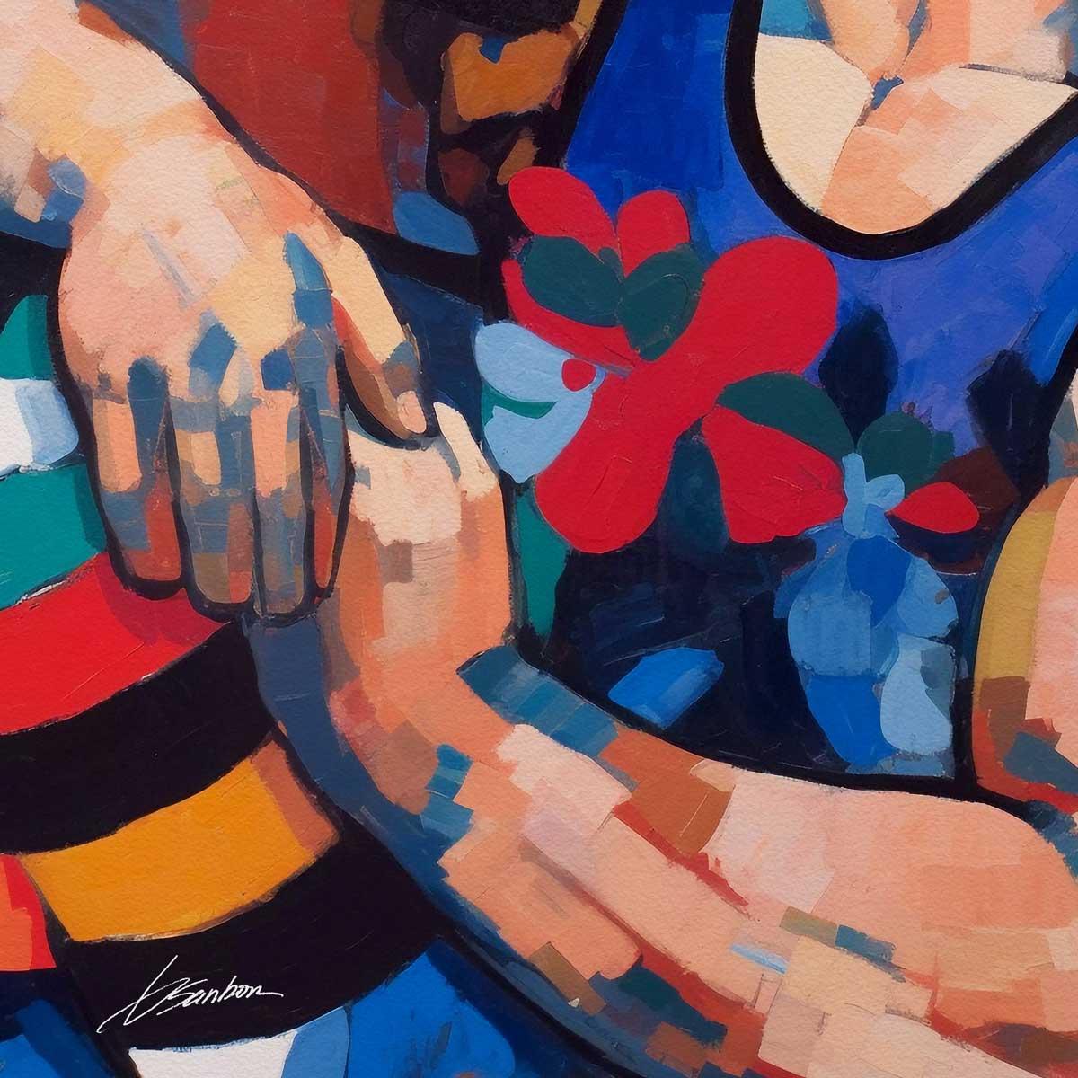 In Your Arms Two Men in Love – Art Print Artist Brenden Sanborn