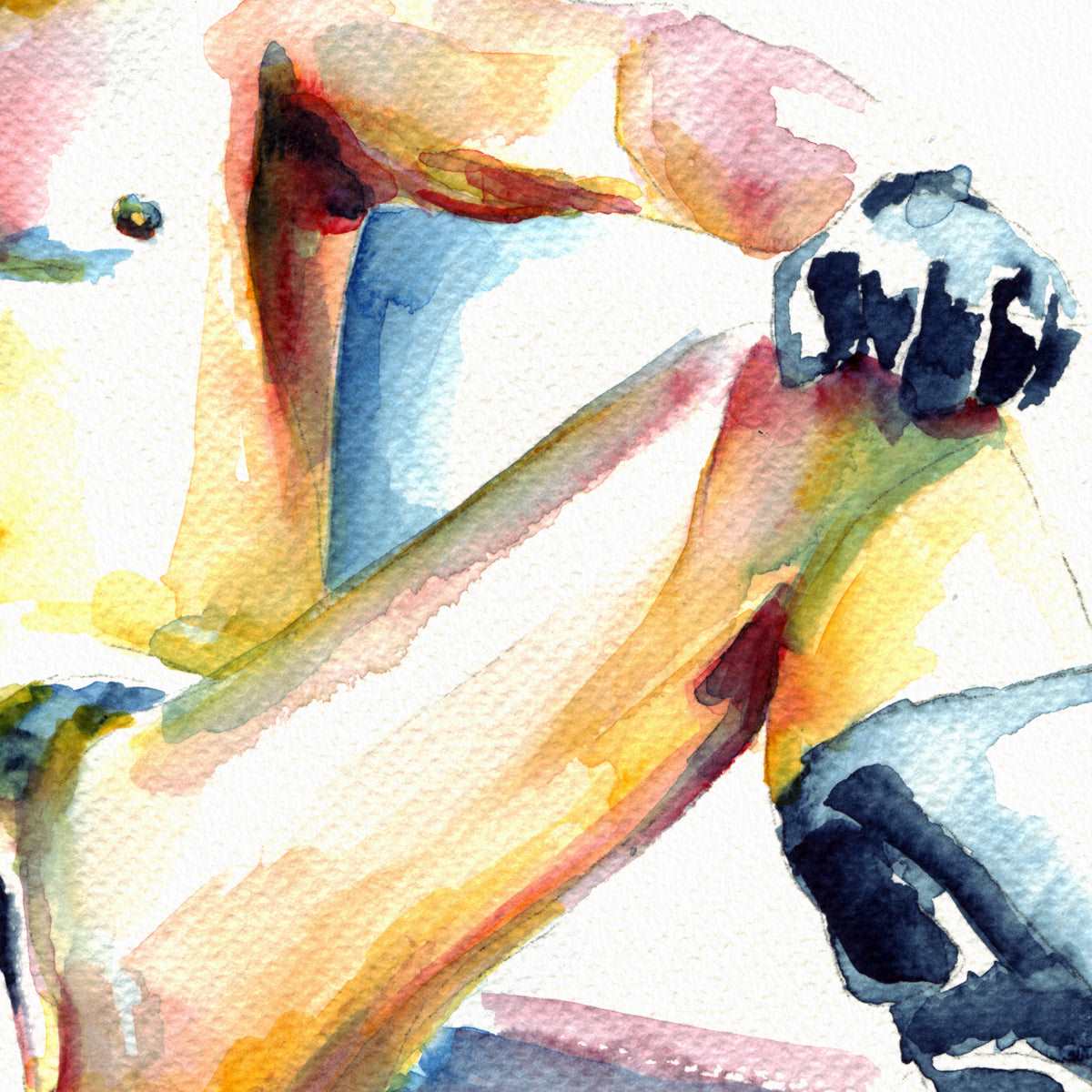 Bearded Man with Cigar and Boots Relaxing - Art Print Artist Brenden Sanborn