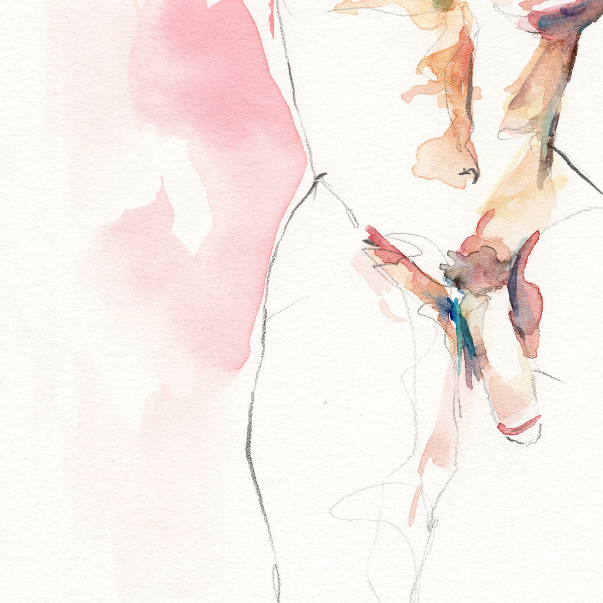 Petal Reach – 6x9" Original Watercolor Artist Brenden Sanborn