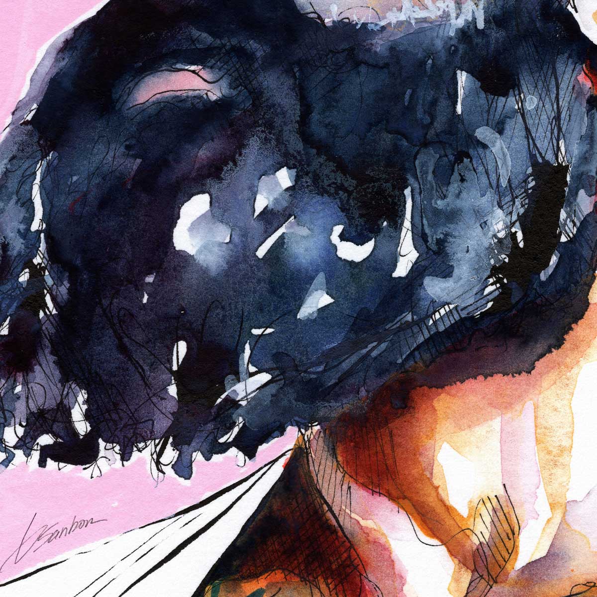 The Gaze Beneath the Beard – Art Print Artist Brenden Sanborn