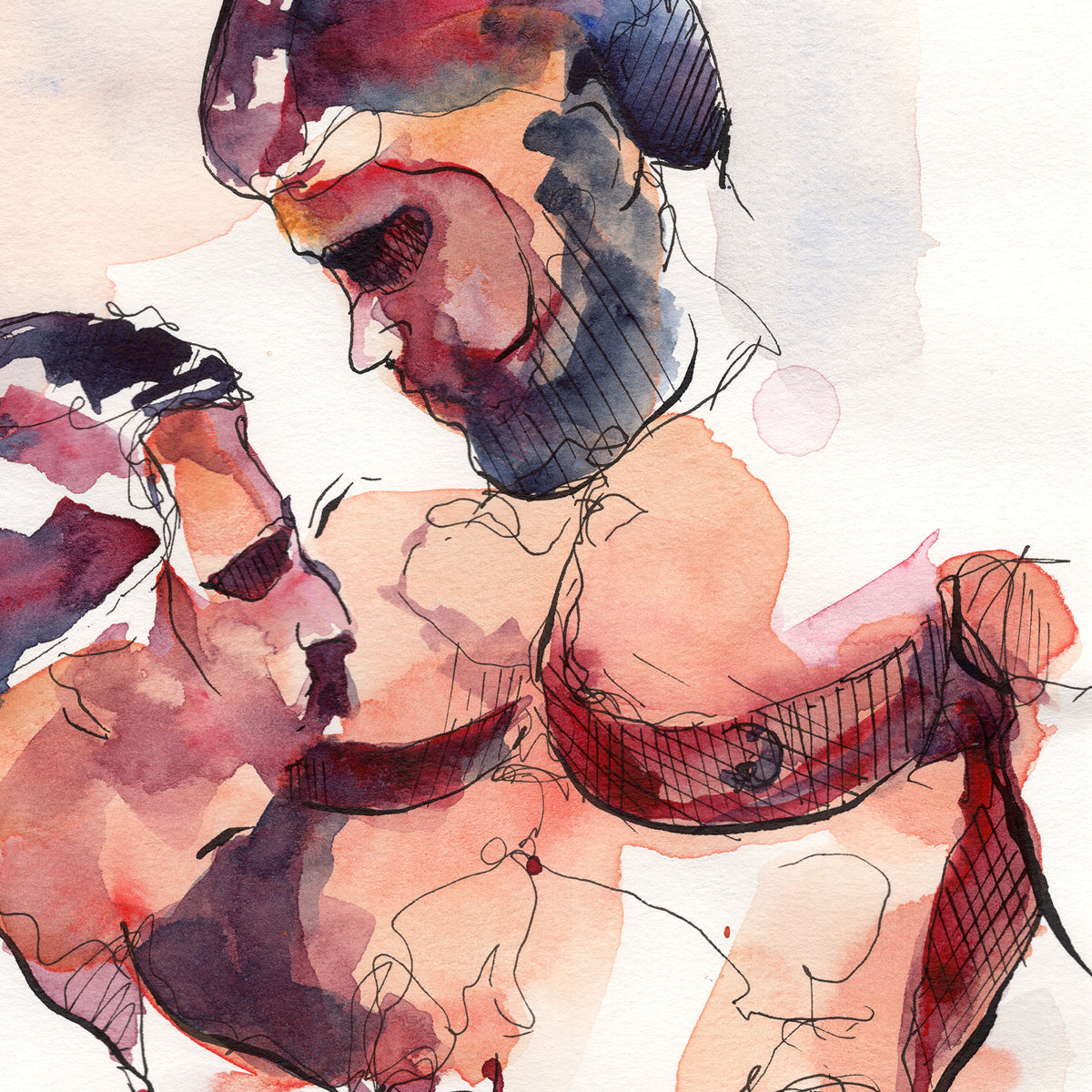 Close Enough to Breathe – 6x9" Original Watercolor Artist Brenden Sanborn