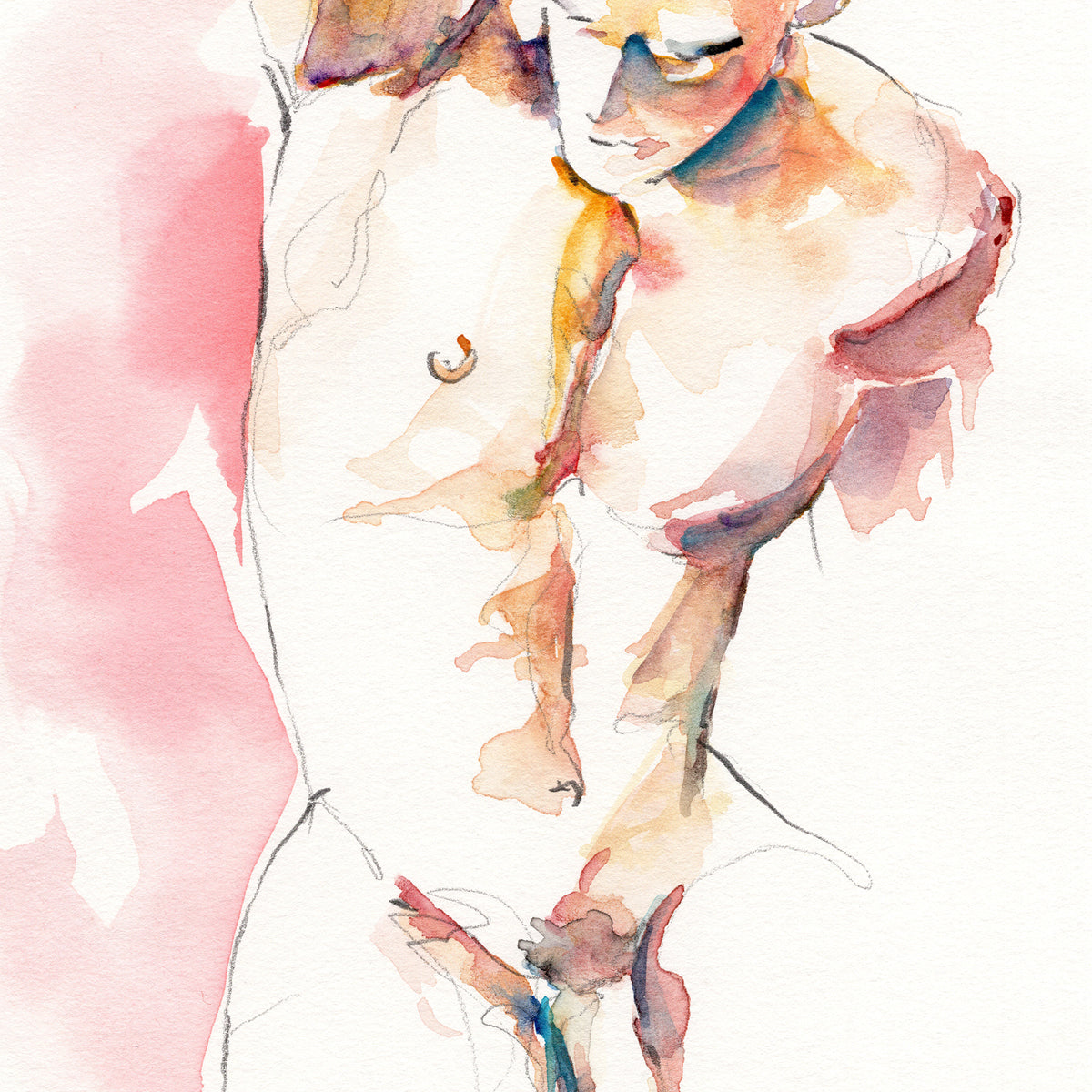 Petal Reach – 6x9" Original Watercolor Artist Brenden Sanborn