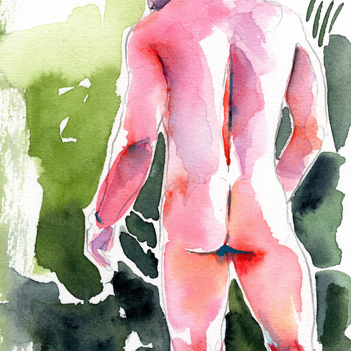 Quiet Exit – 6x9" Original Watercolor Artist Brenden Sanborn