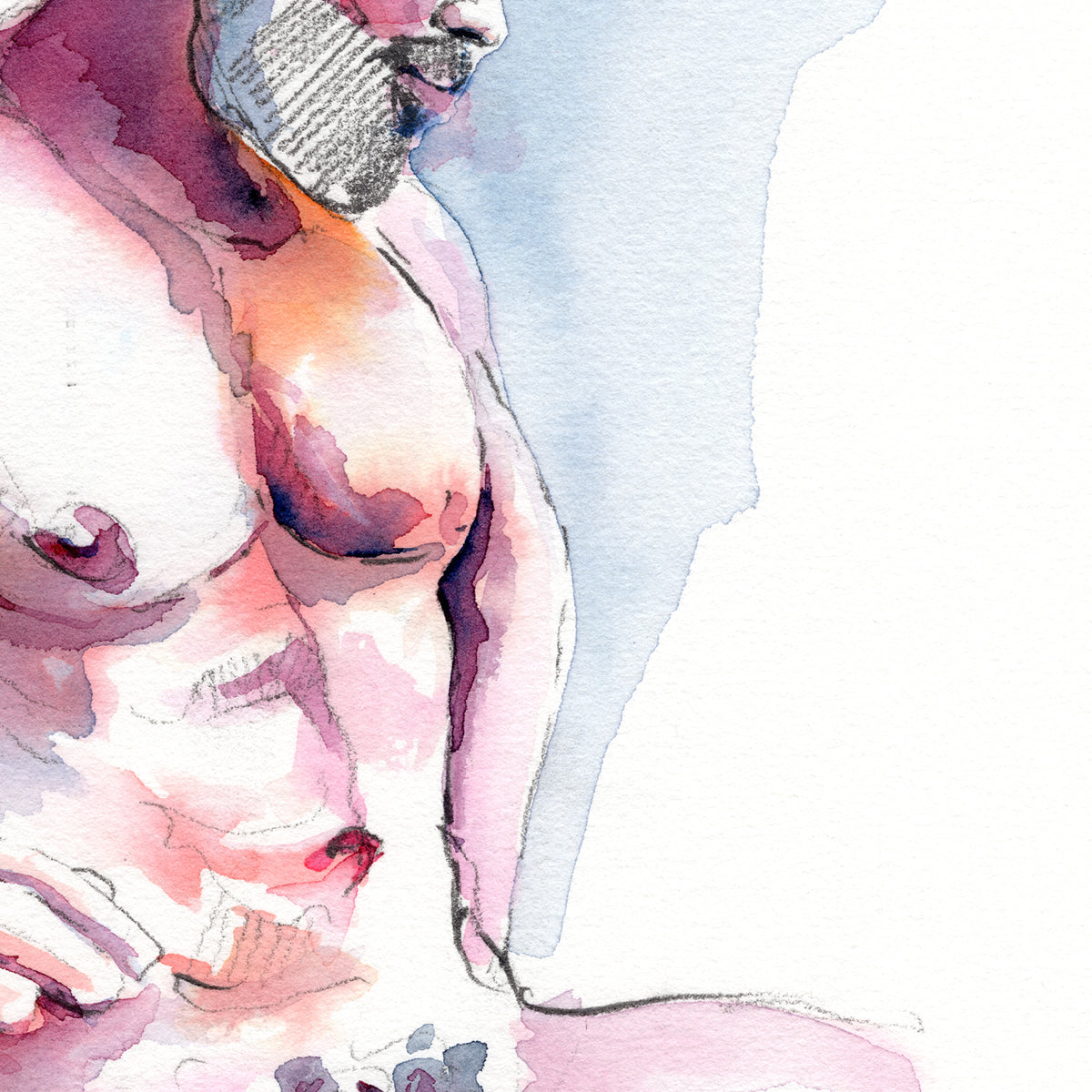 Where the Gaze Rests – 6x9" Original Watercolor Artist Brenden Sanborn