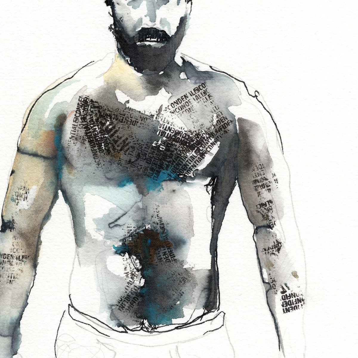 Printed On Me – 6x9" Original Ink & Watercolor Artist Brenden Sanborn