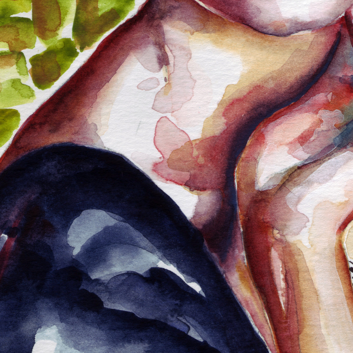 Velvet Silence – 5x7" Original Watercolor Artist Brenden Sanborn