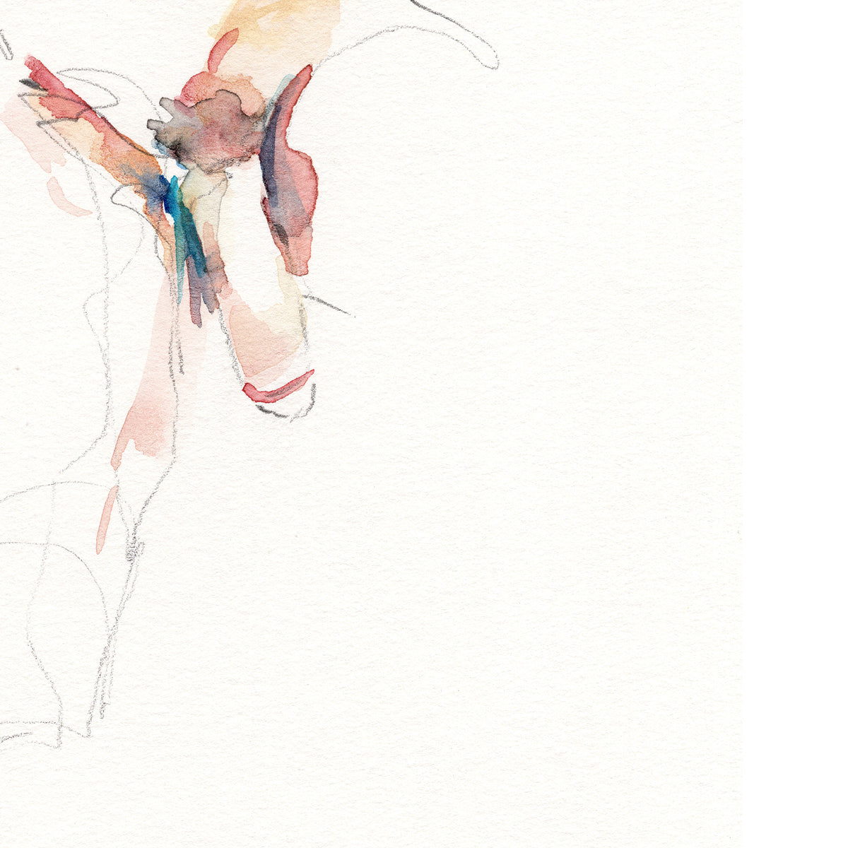 Petal Reach – 6x9" Original Watercolor Artist Brenden Sanborn