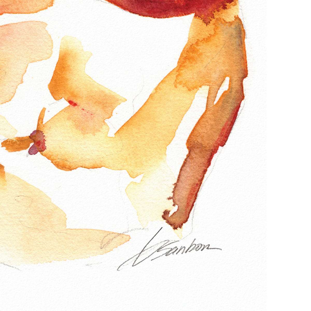 Abstract Muscular Male with Denim - 6x9" Original Painting Artist Brenden Sanborn