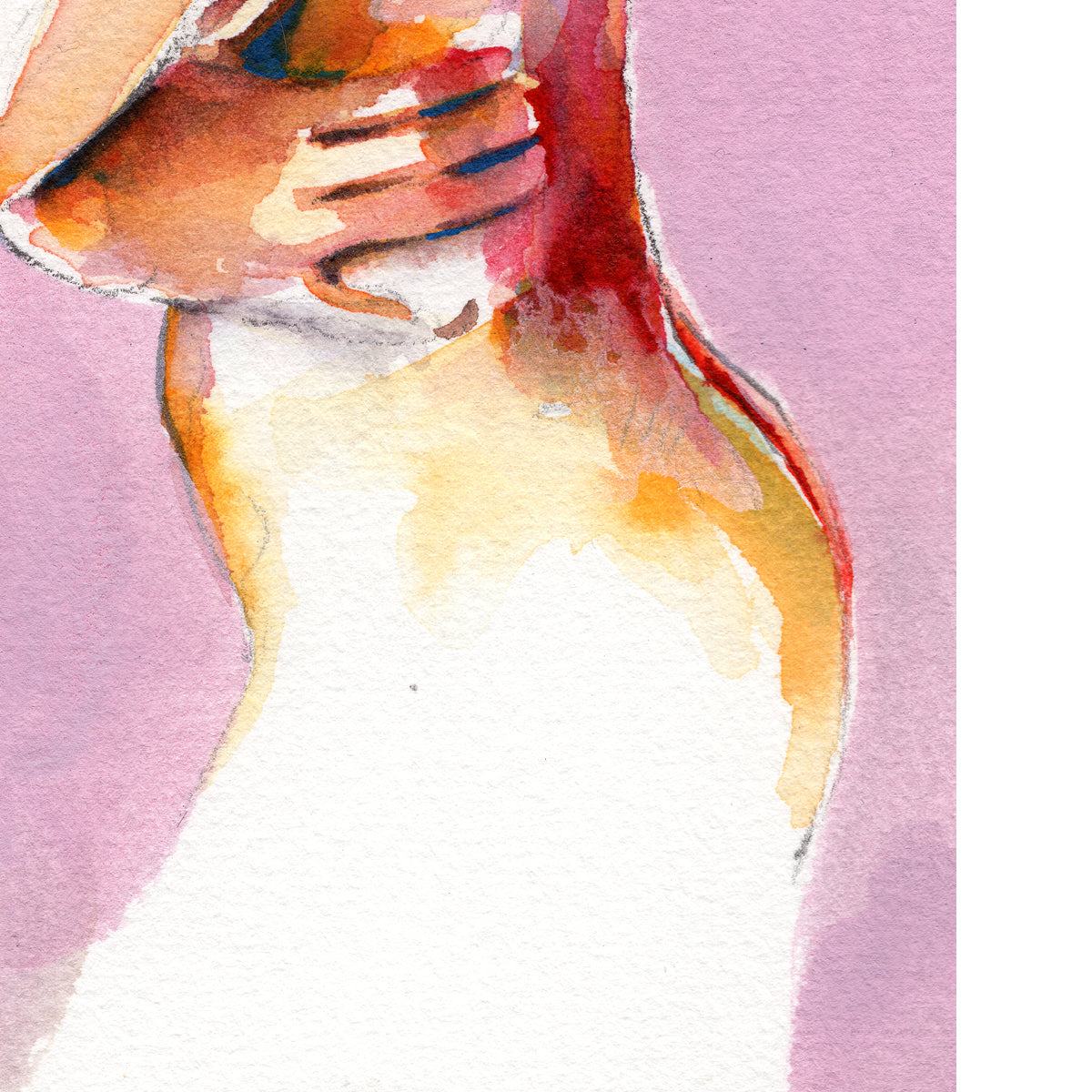 Soft Shields and Petals – 6x9" Original Watercolor Artist Brenden Sanborn
