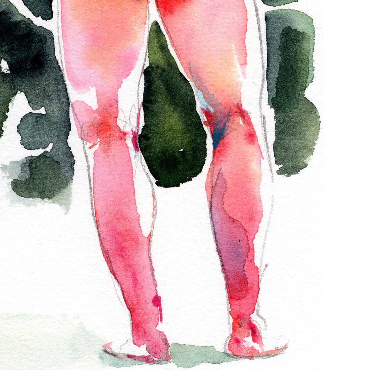 Quiet Exit – 6x9" Original Watercolor Artist Brenden Sanborn