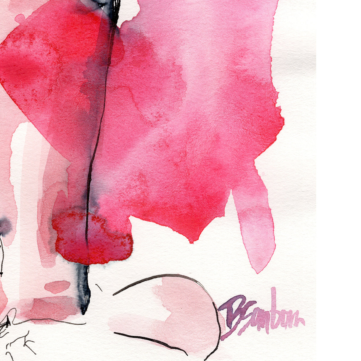 With One Motion – 6x9" Original Watercolor Artist Brenden Sanborn