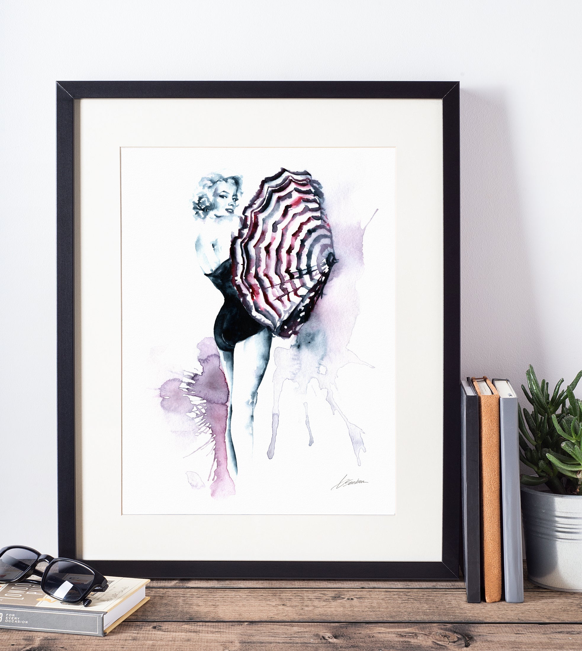 Twist of Glamour – 11x14" Original Watercolor Artist Brenden Sanborn