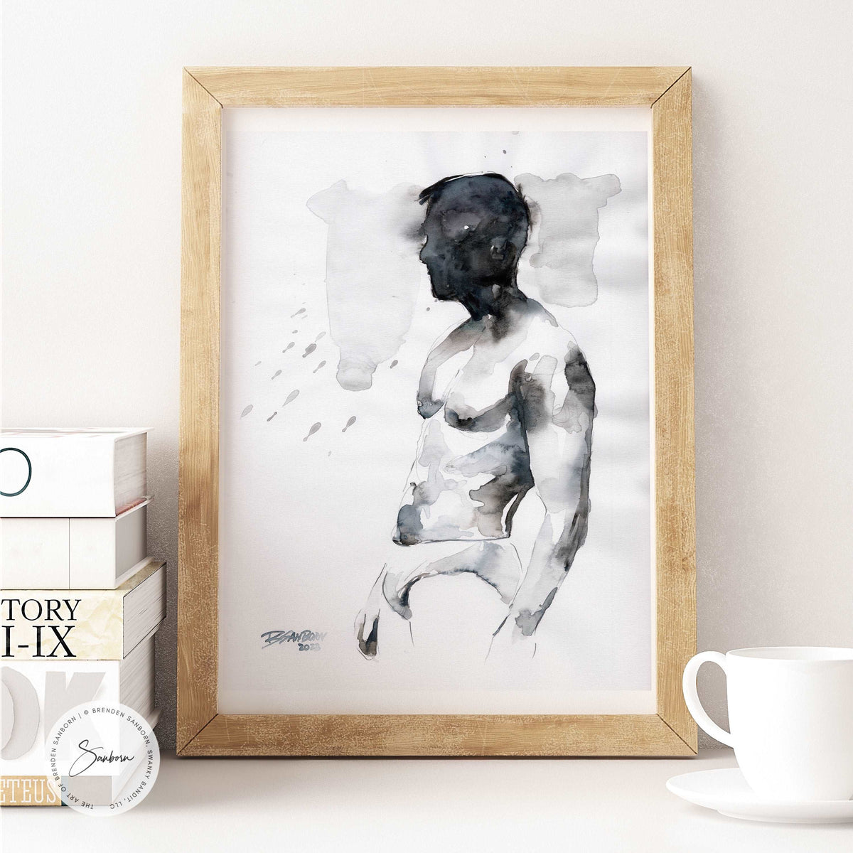Deep Within the Shadows - 9x12" Original Watercolor Painting Artist Brenden Sanborn