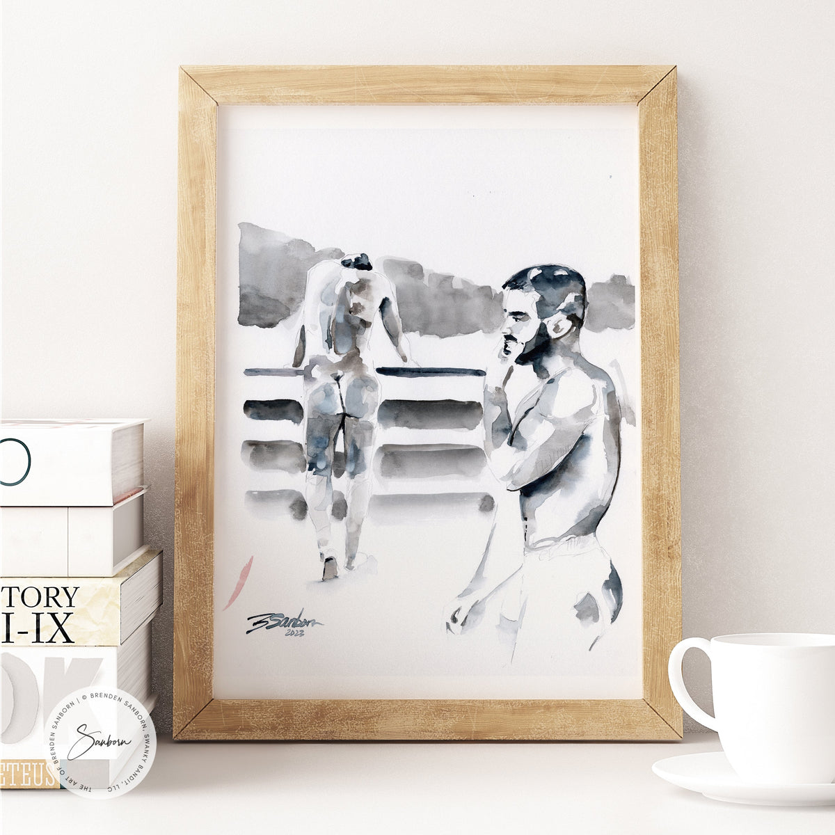 Afternoon Dilemma - 9x12" Original Watercolor Painting Artist Brenden Sanborn