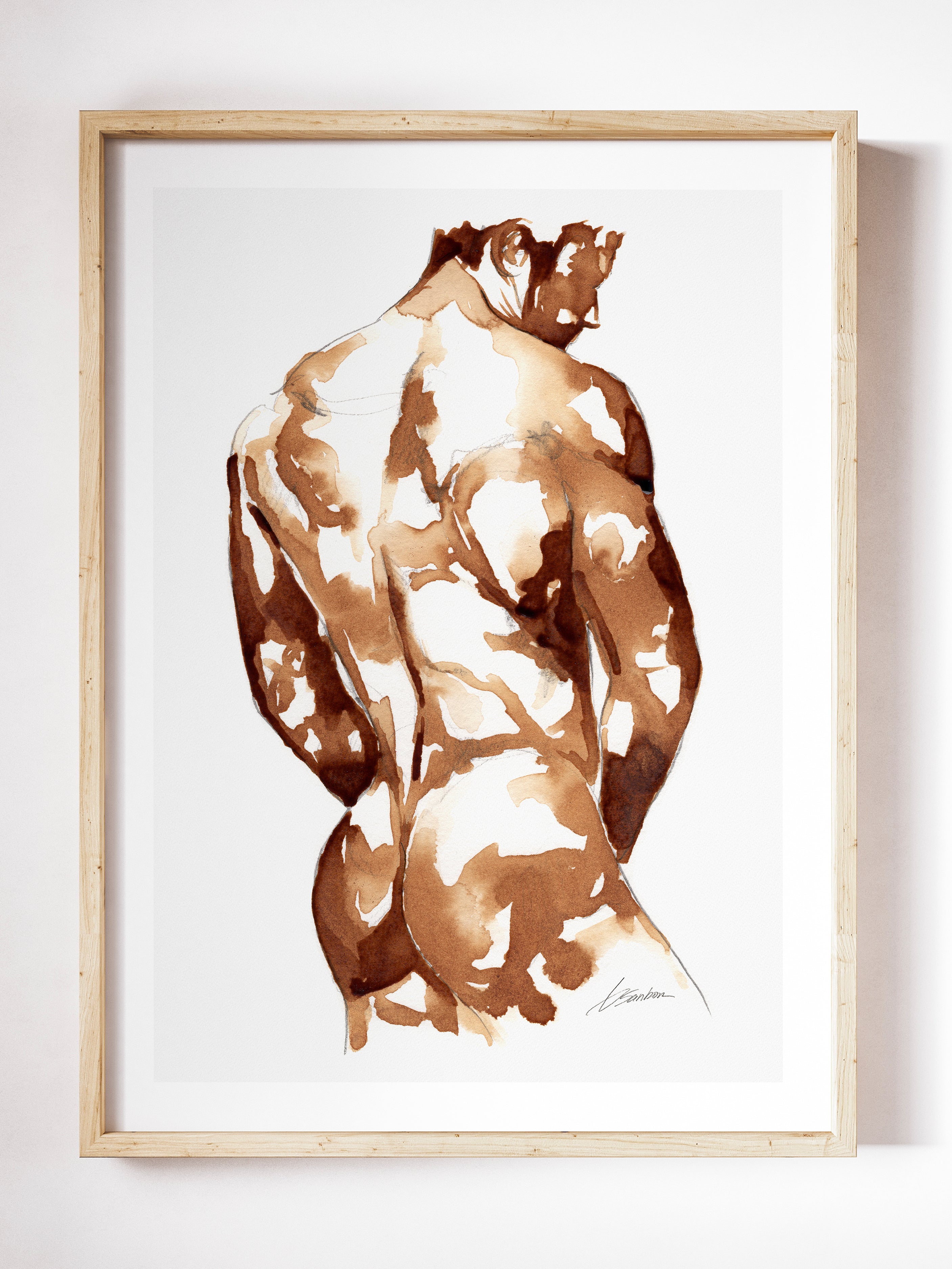 male figure art print Contour by Brenden Sanborn