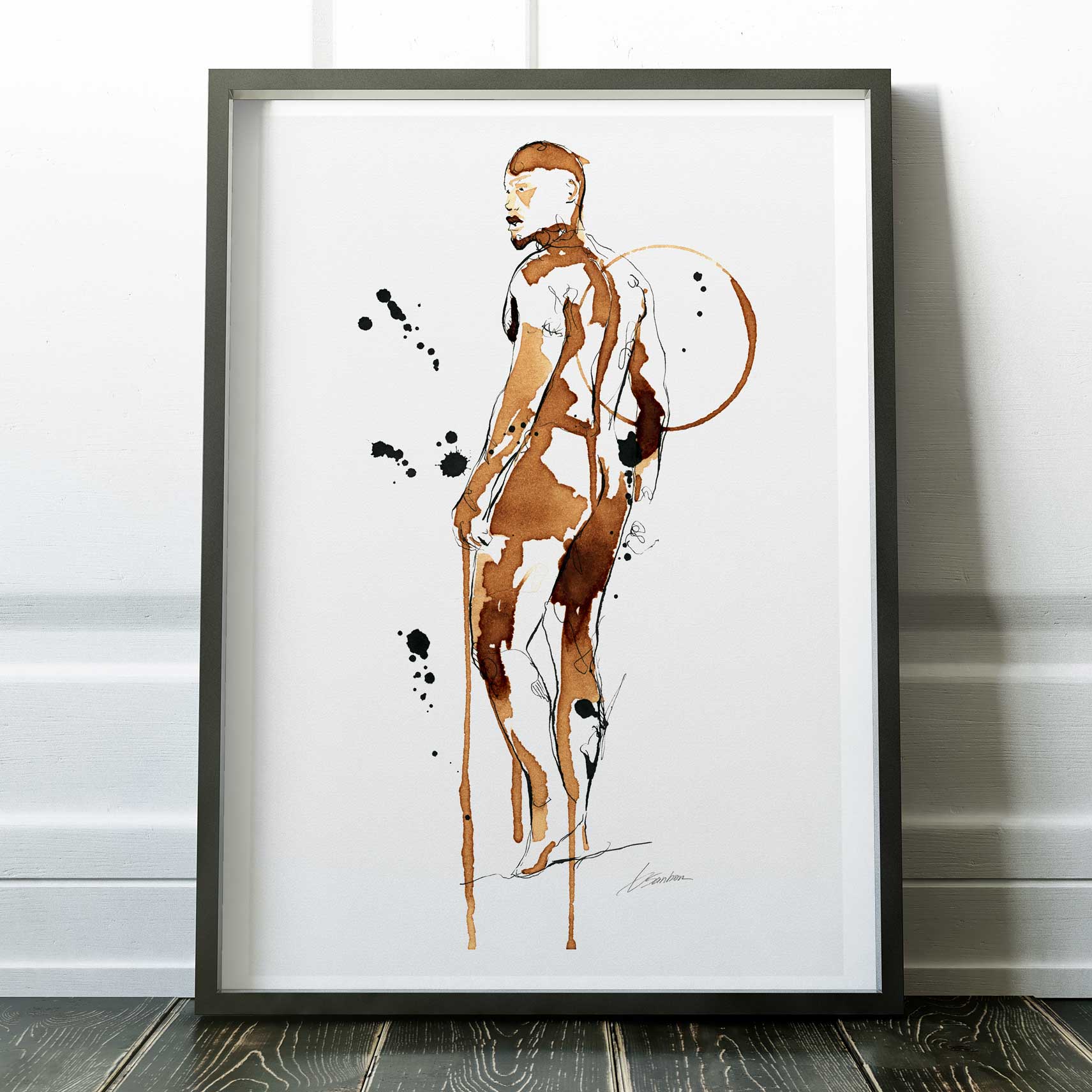 Golden Drips on a Confident Booty – Art Print Artist Brenden Sanborn