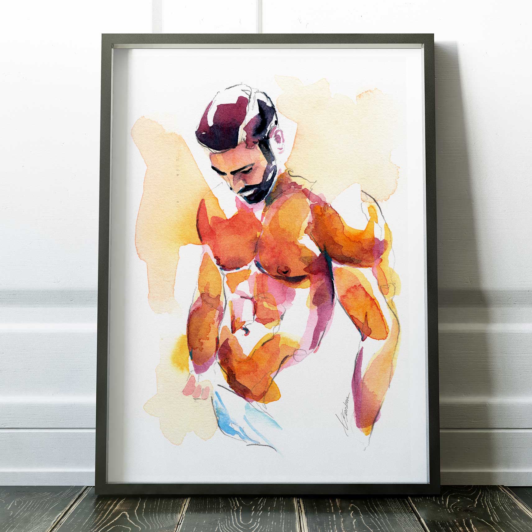 Sunset Body and Downcast Eyes – Art Print Artist Brenden Sanborn