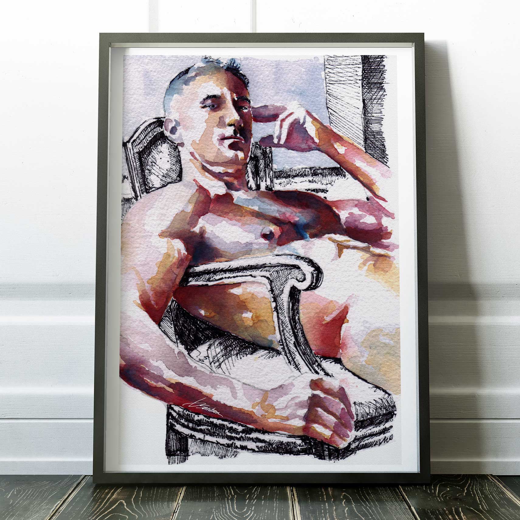 The Ease of His Gaze – Art Print Artist Brenden Sanborn