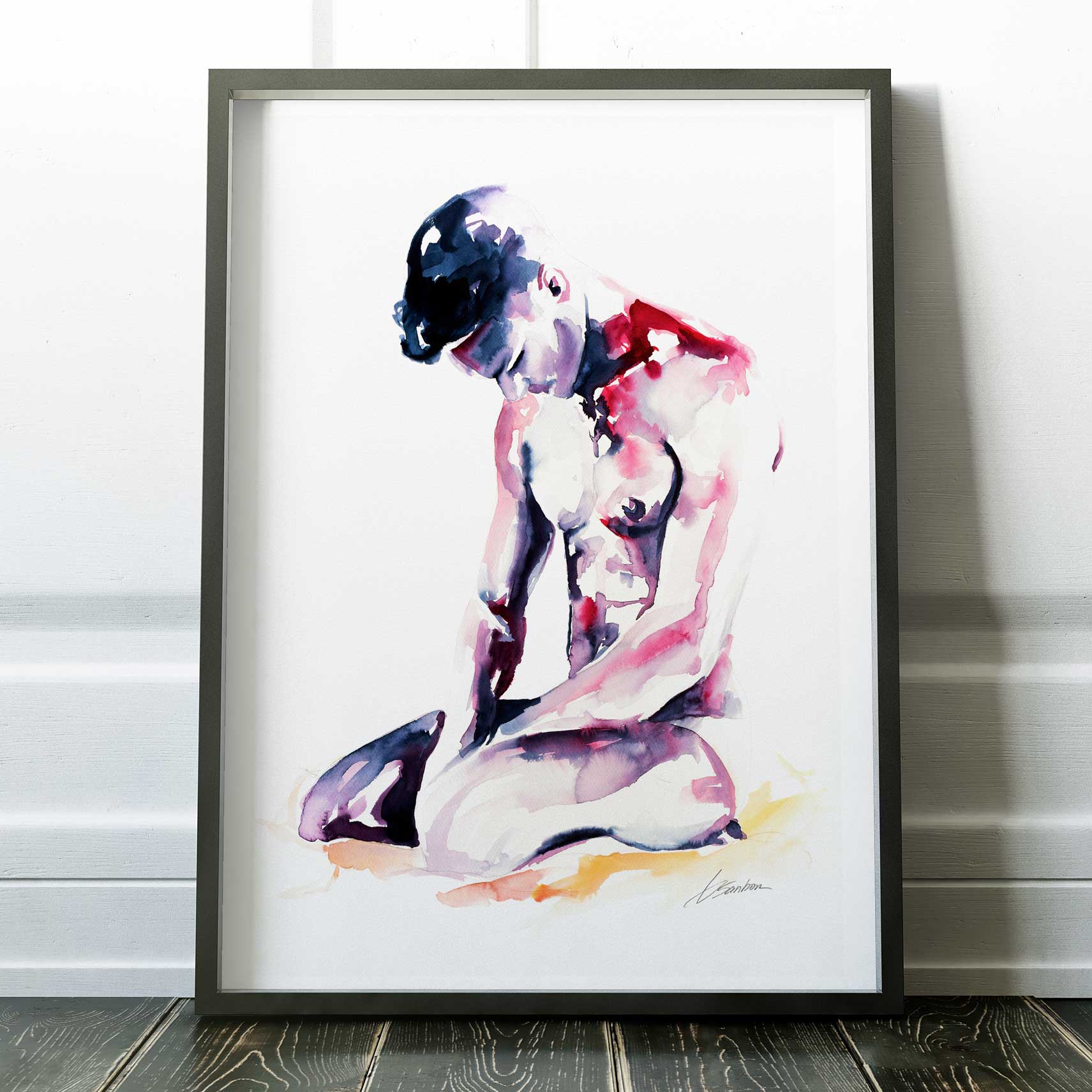Kneeling in Quiet – Art Print Artist Brenden Sanborn