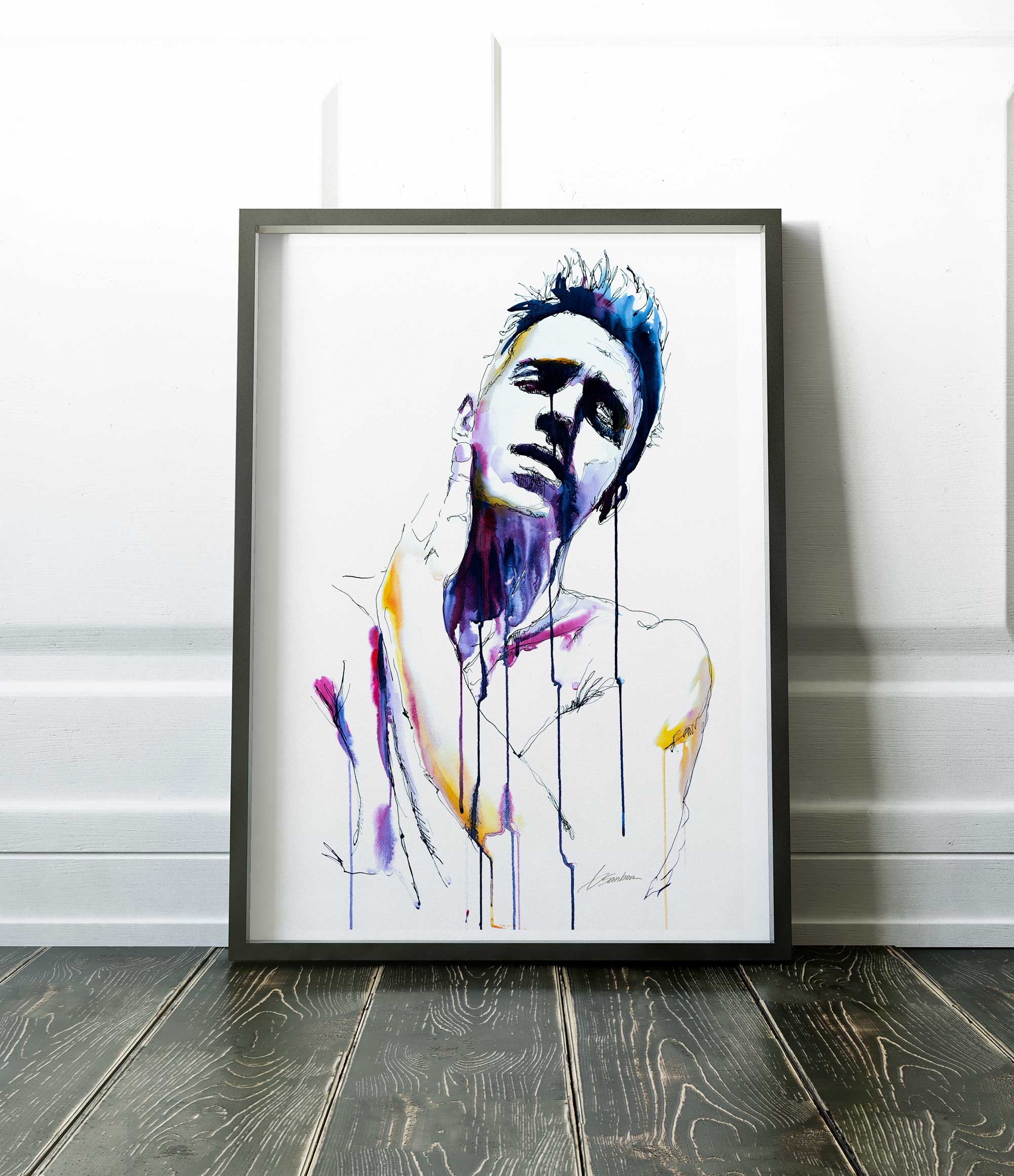 Bare Neck Reaching for Tenderness - Art Print Artist Brenden Sanborn