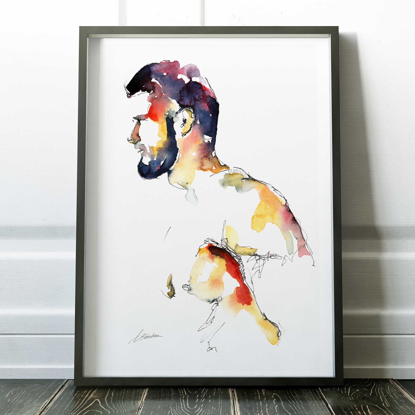 The Shape of Him in Motion – Art Print Artist Brenden Sanborn