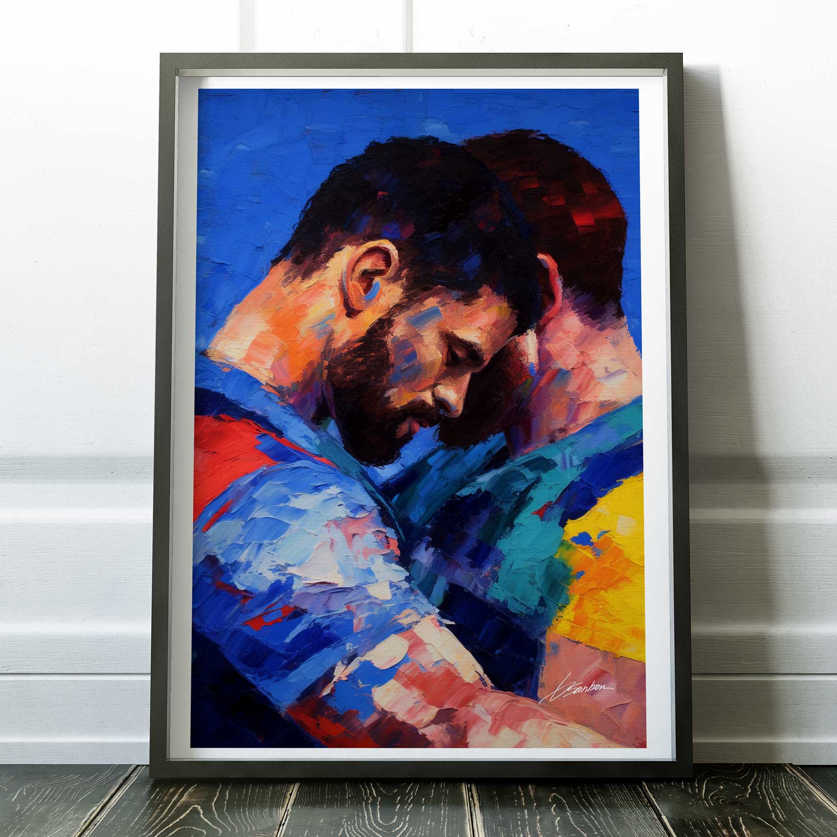 Lean Into Me A Moment of Love – Art Print Artist Brenden Sanborn
