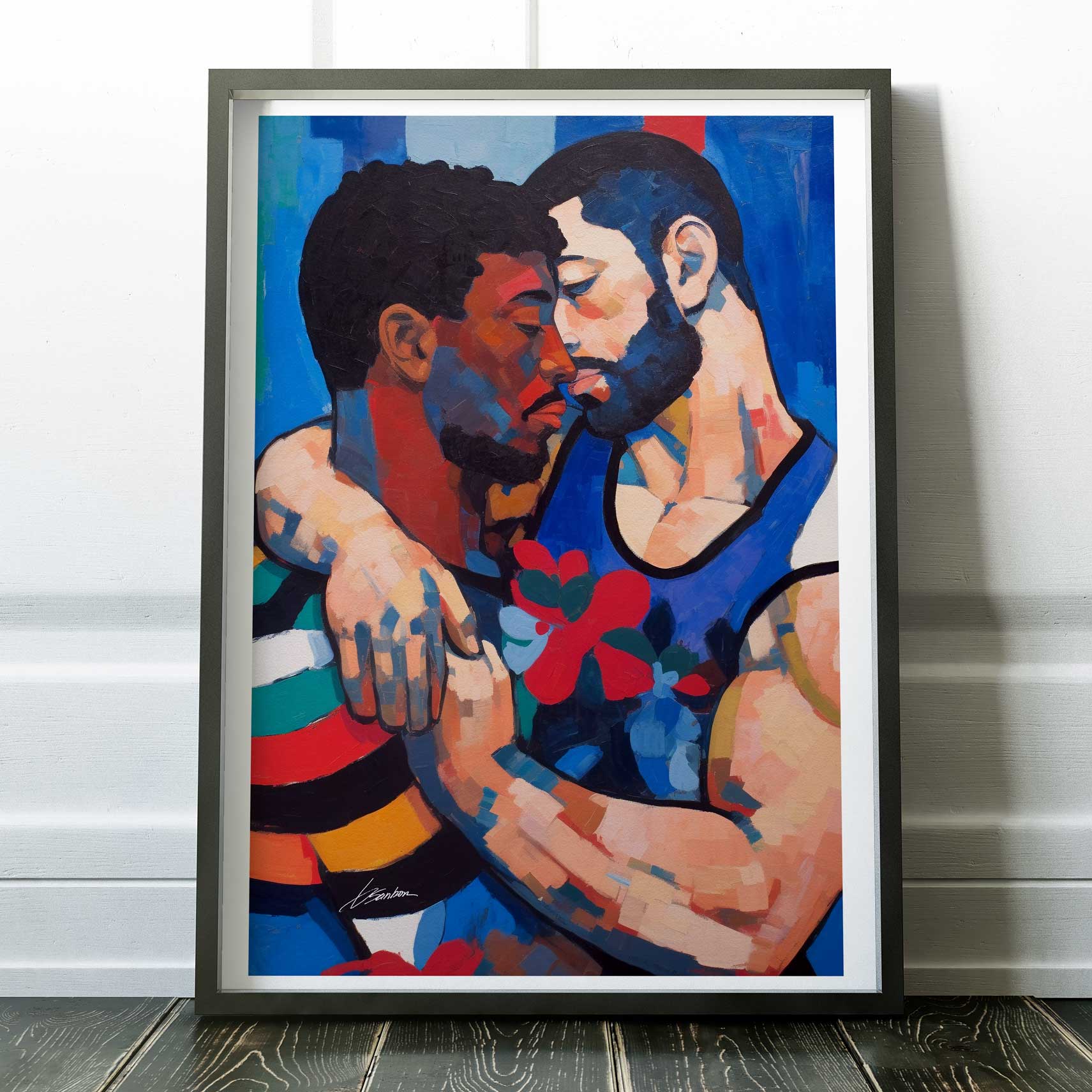 In Your Arms Two Men in Love – Art Print Artist Brenden Sanborn