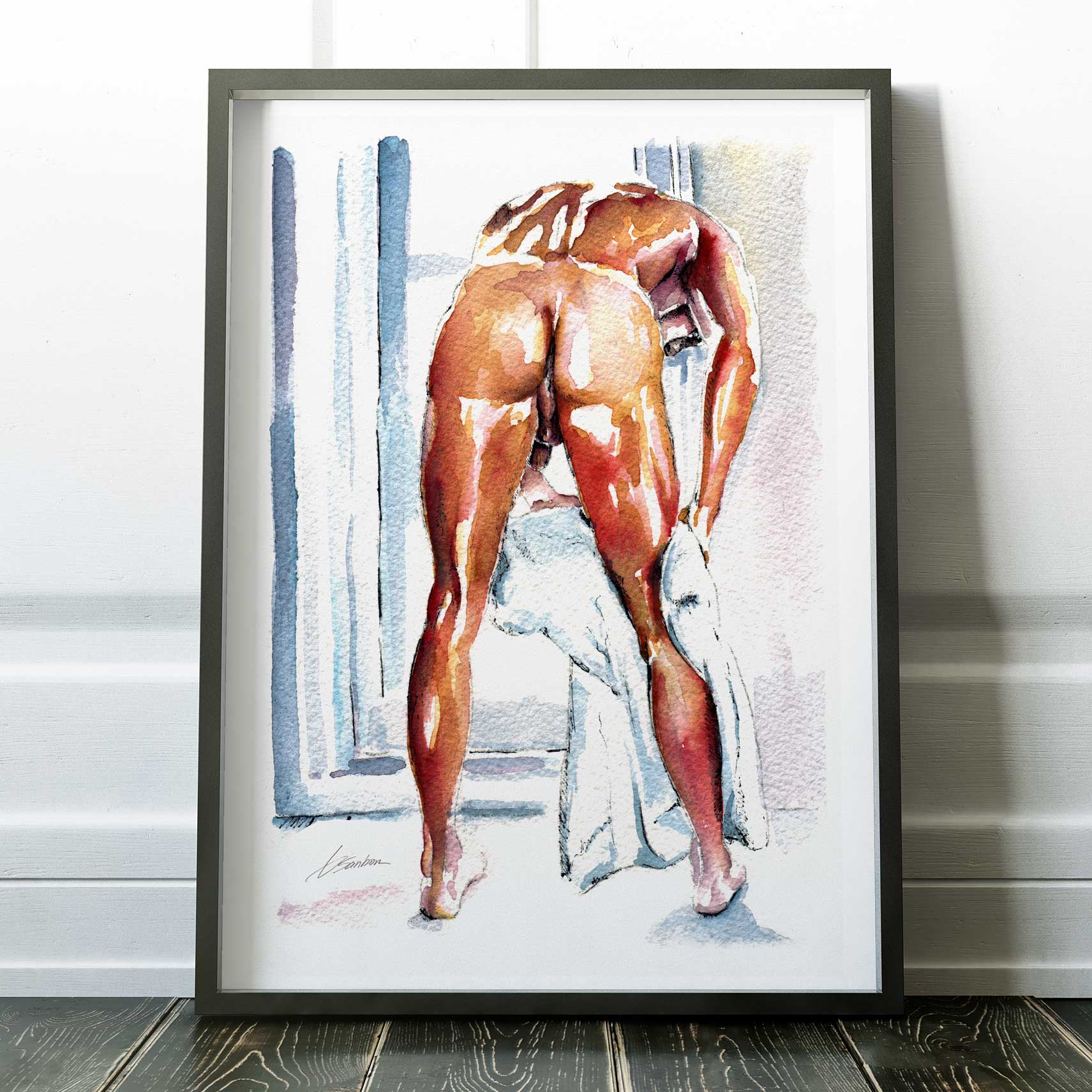 The Toweling Adonis - Giclee Art Print Artist Brenden Sanborn