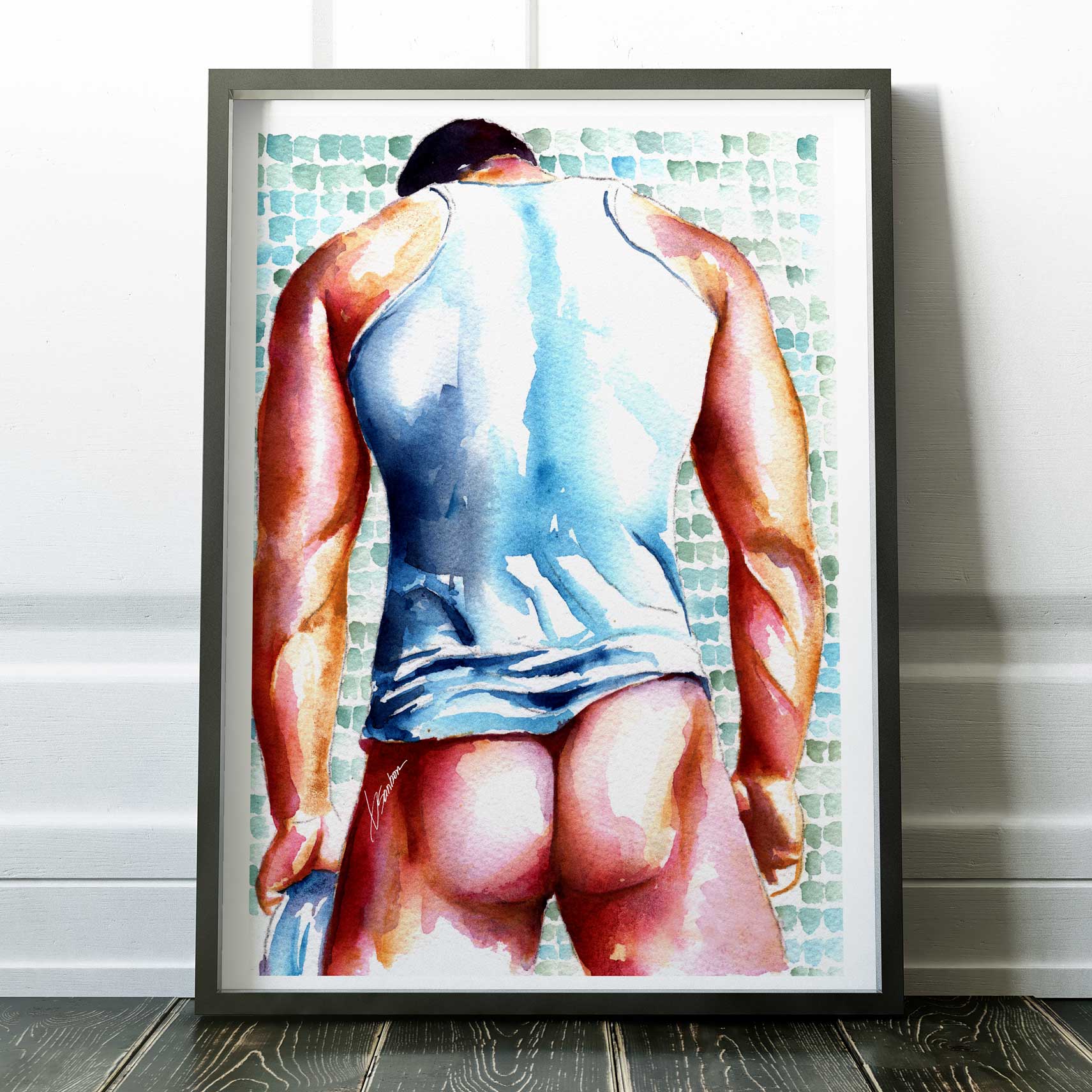 In the Locker Room After the Game - Art Print Artist Brenden Sanborn