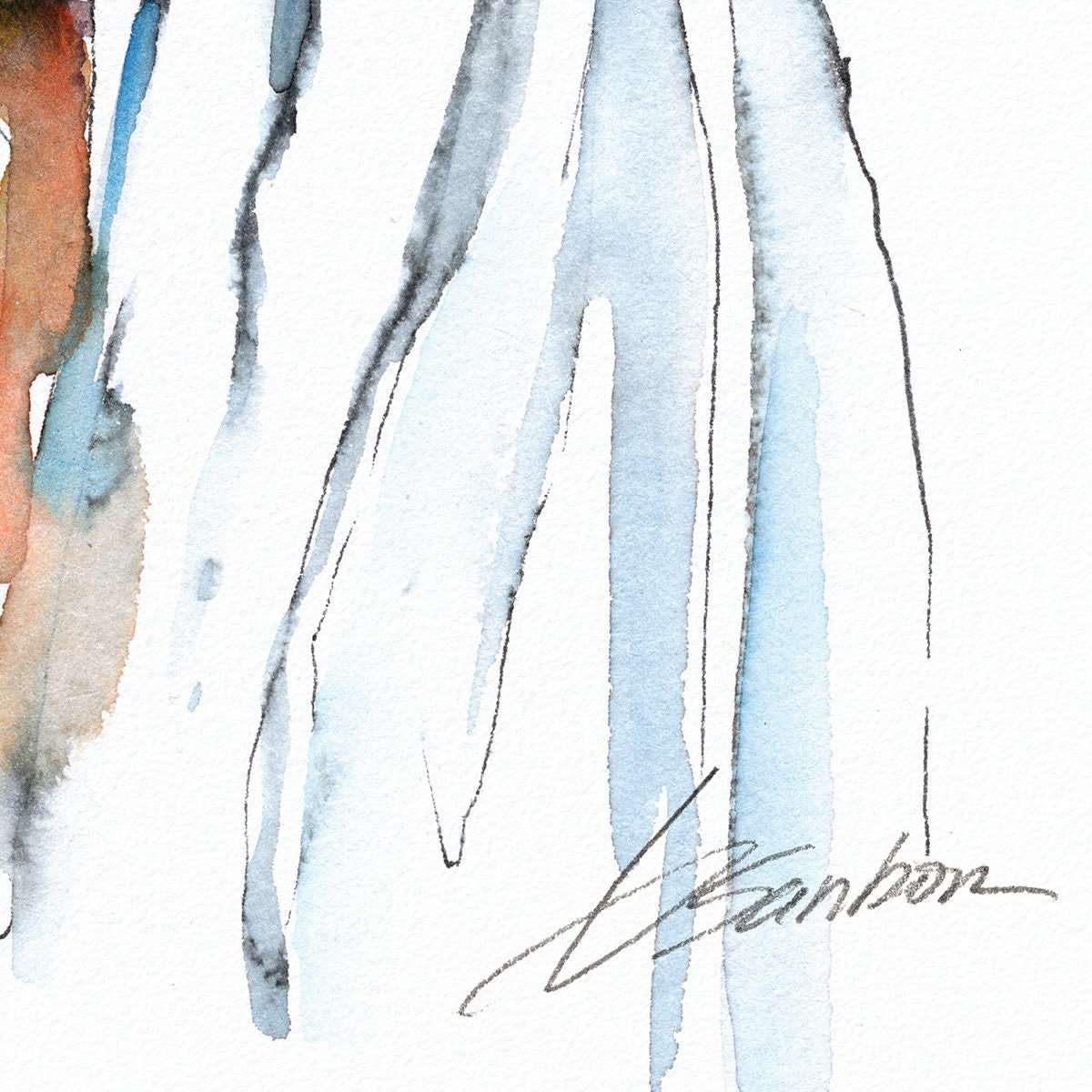 Dropping the Towel - Original Watercolor Painting Artist Brenden Sanborn