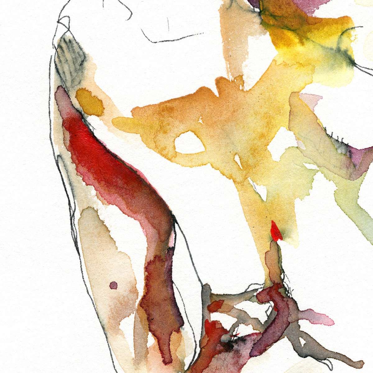 He Reached for Moment - Original Watercolor Painting Artist Brenden Sanborn