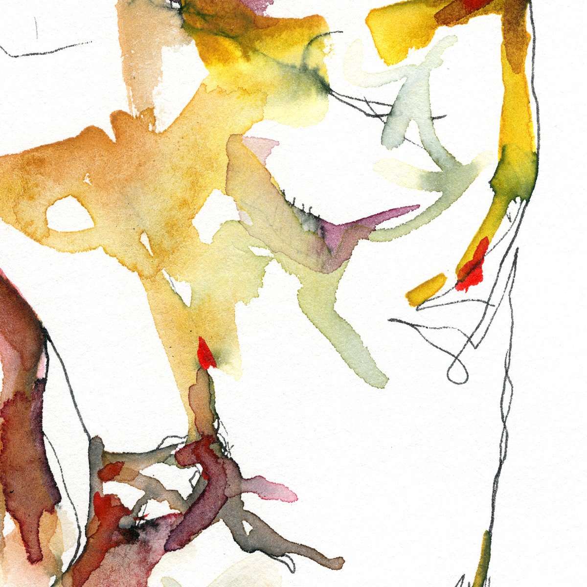 He Reached for Moment - Original Watercolor Painting Artist Brenden Sanborn