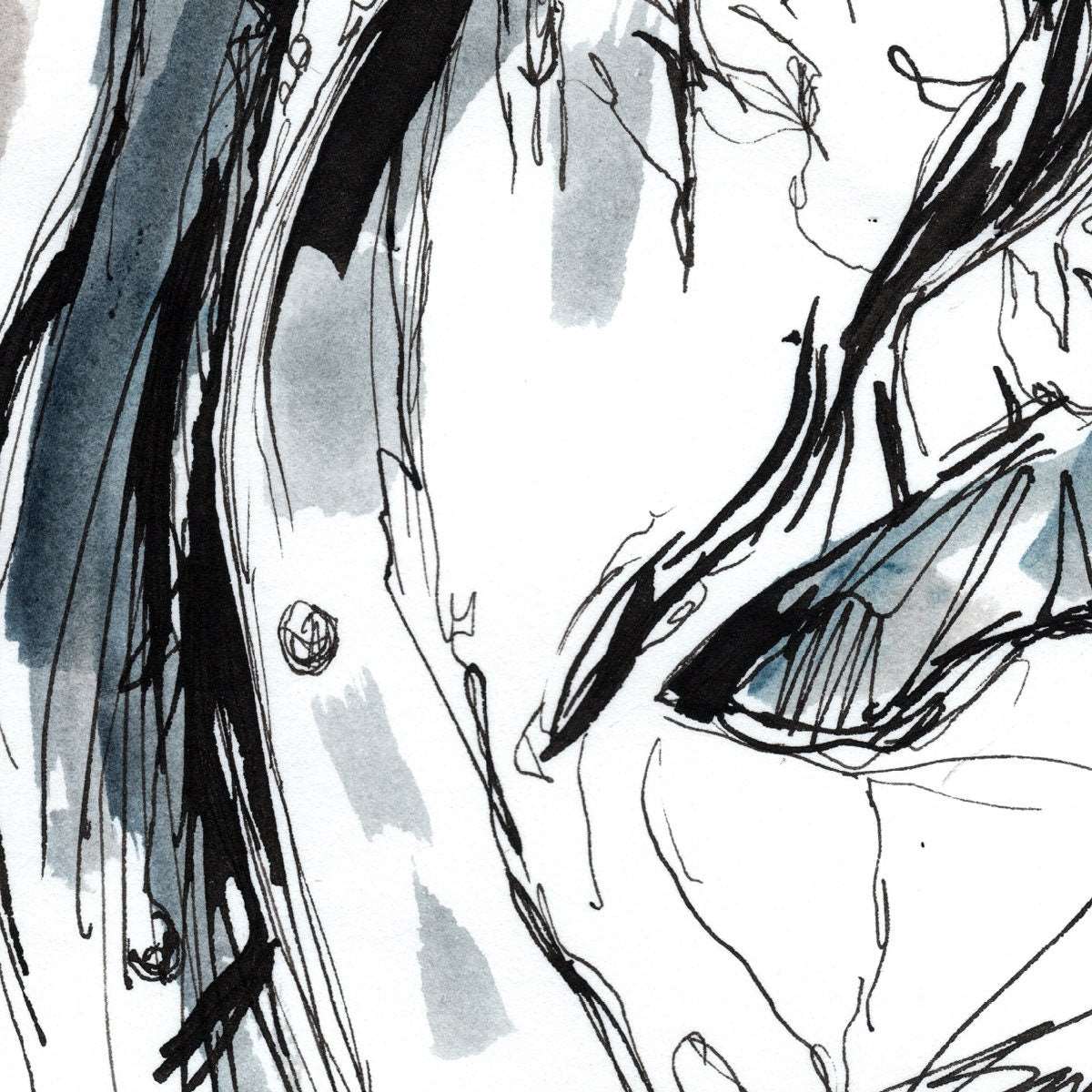 I Saw Him in London - Original Ink on Paper Artist Brenden Sanborn