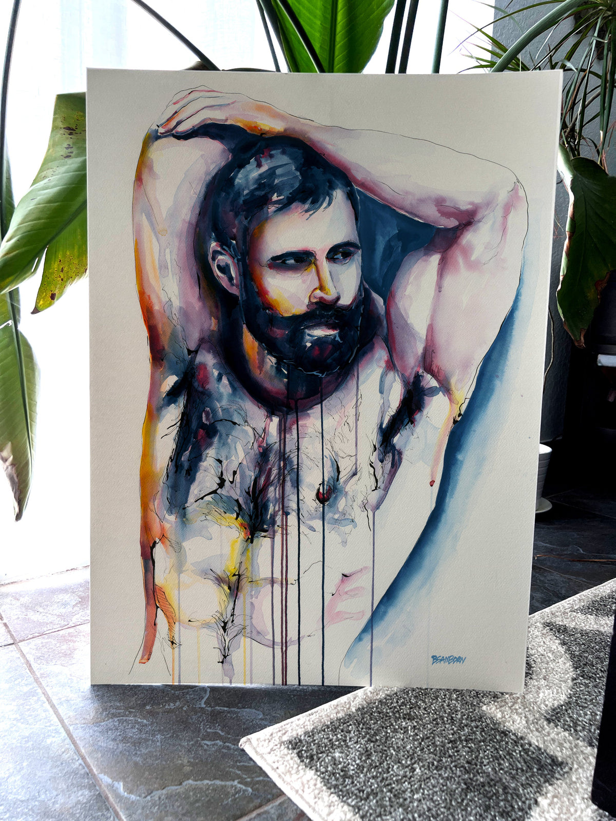 When the Quiet Hits – 22x30" Original Watercolor Artist Brenden Sanborn