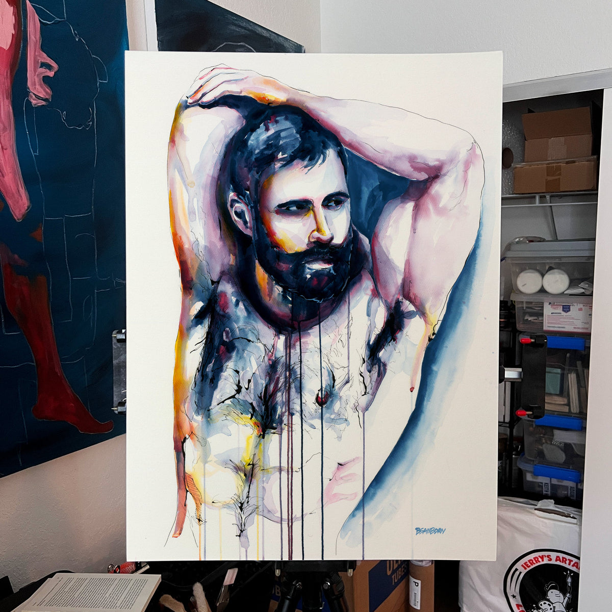 When the Quiet Hits – 22x30" Original Watercolor Artist Brenden Sanborn