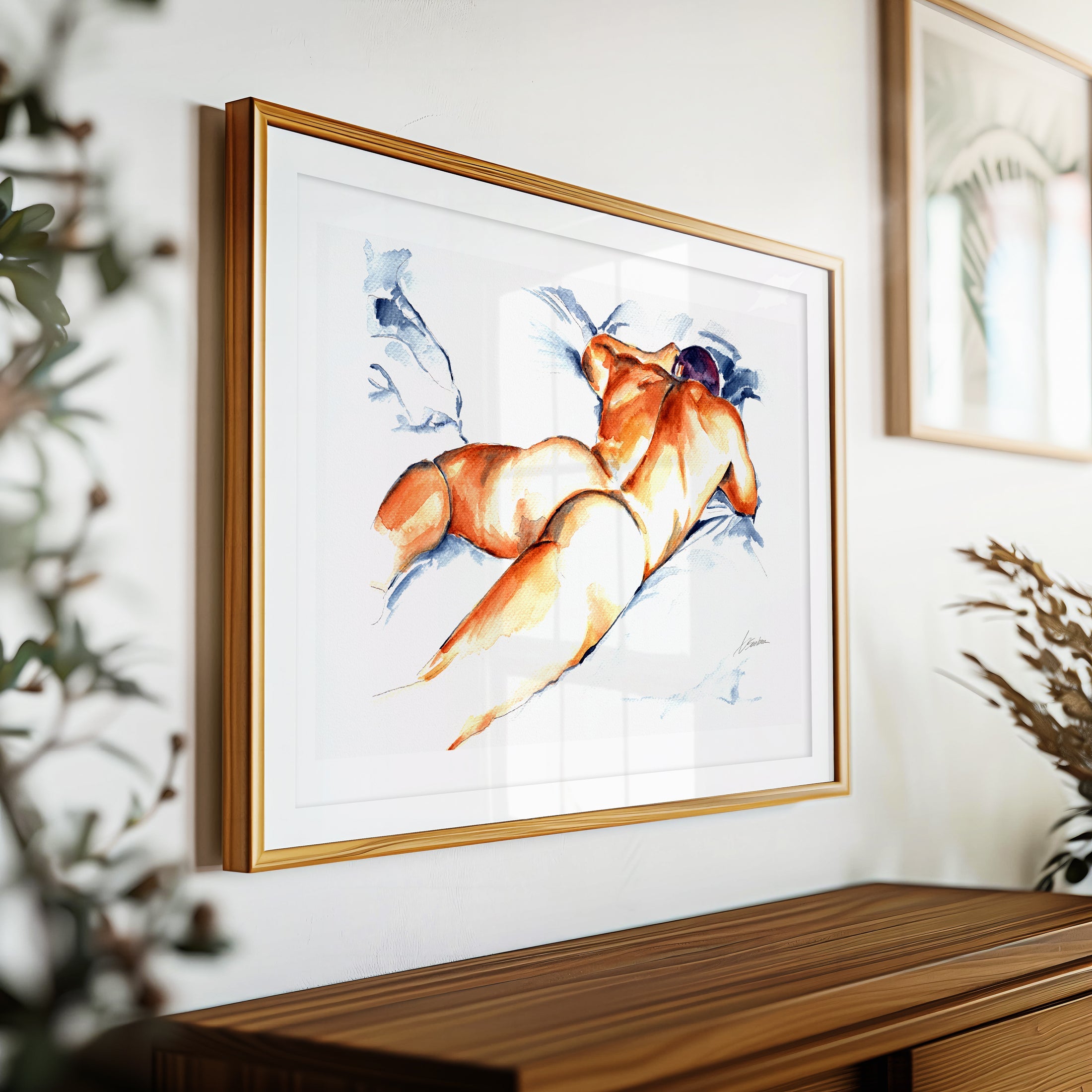 Male Figure in Restful Slumber Face Down - Art Print Artist Brenden Sanborn