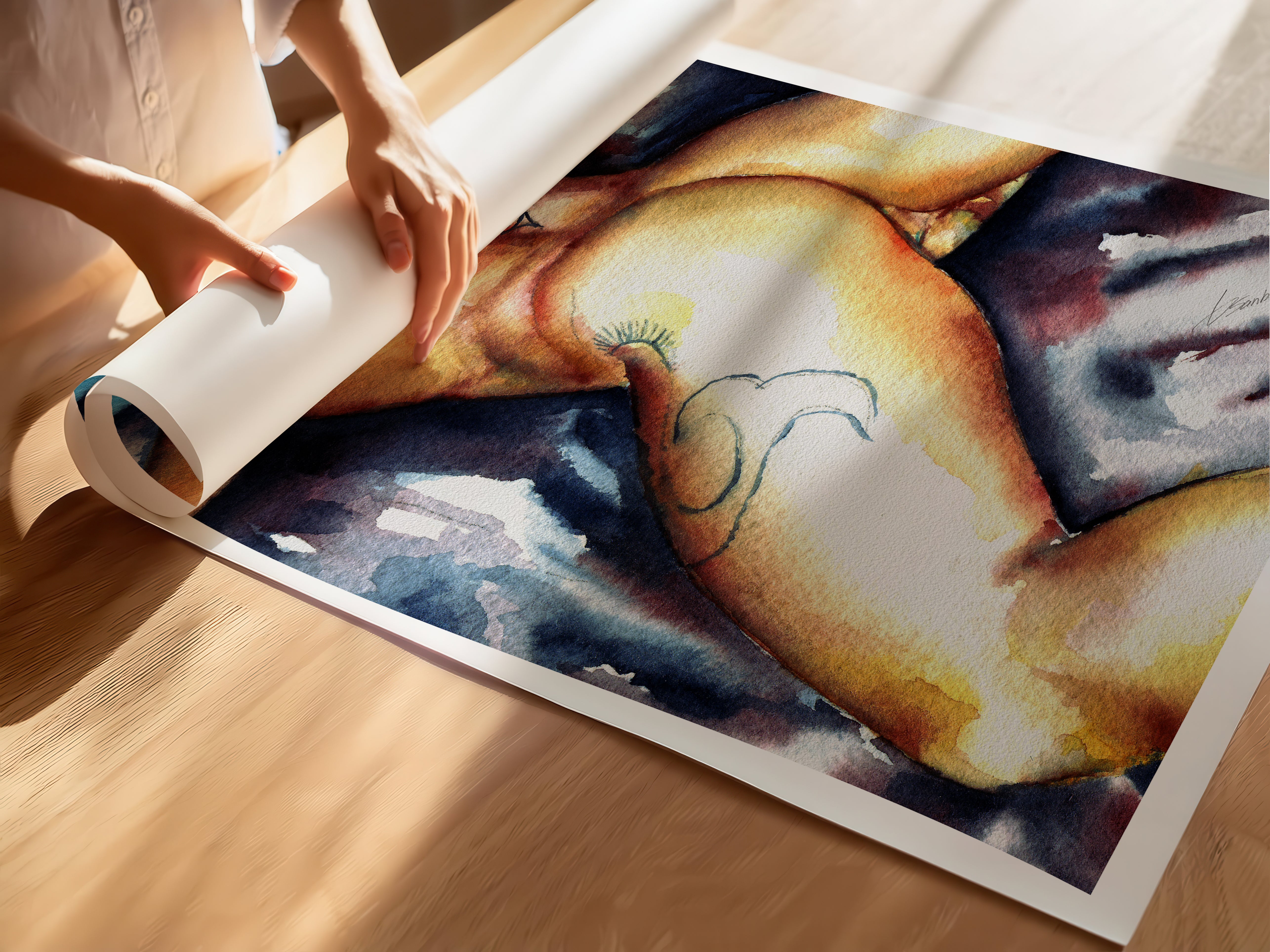 Tattooed Back in Moonlight