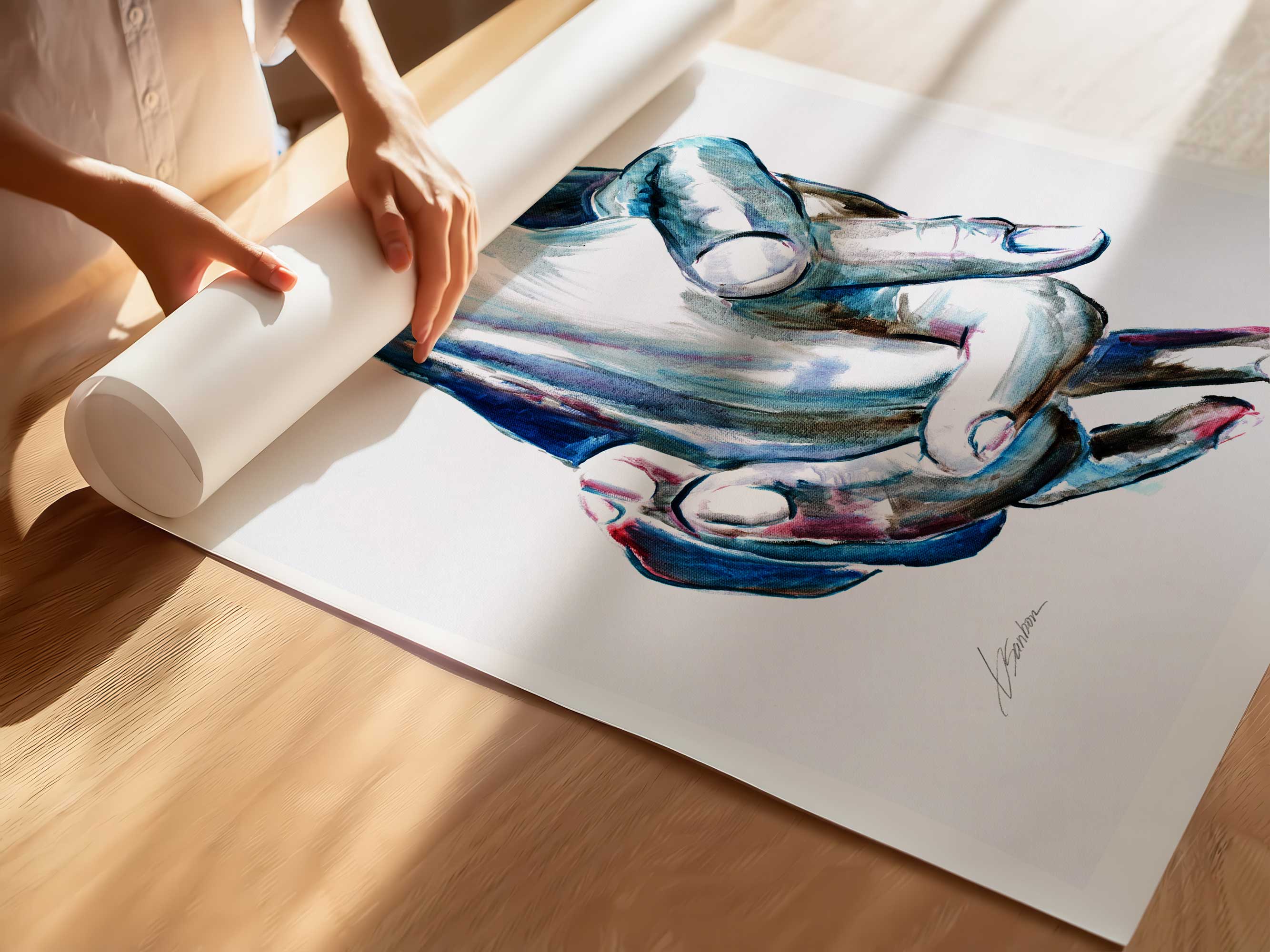 Fingers Entwined in a Silent Promise – Art Print Artist Brenden Sanborn