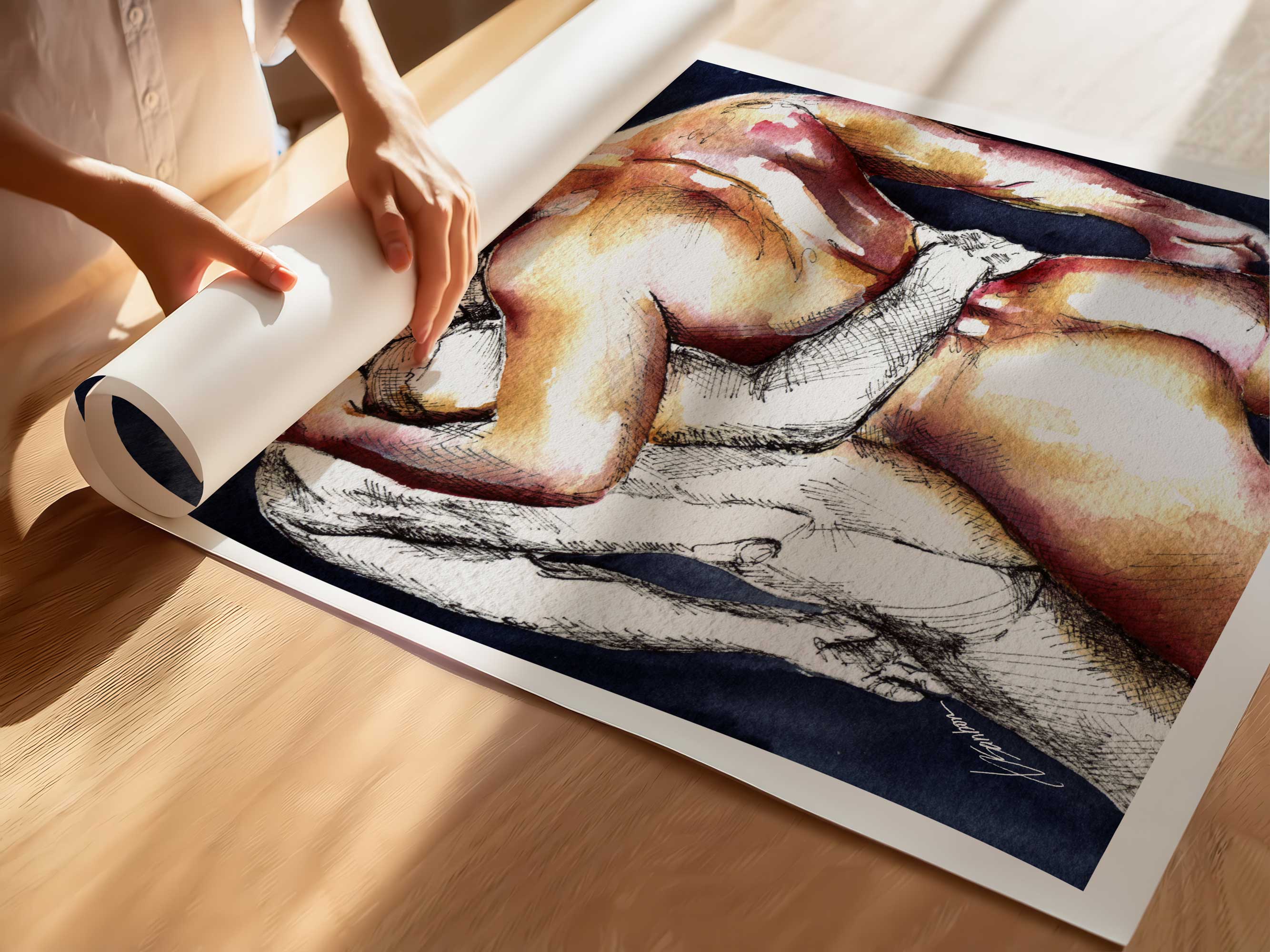 Two Lovers in Contrast – Art Print Artist Brenden Sanborn