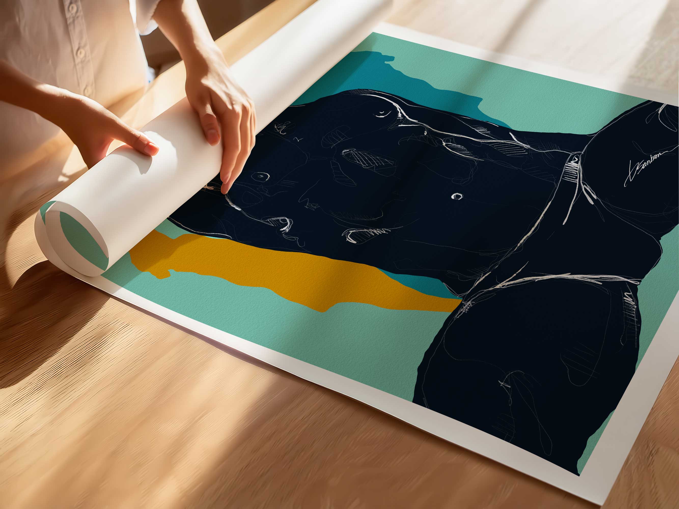 Draped in Midnight Bare Beneath – Art Print Artist Brenden Sanborn