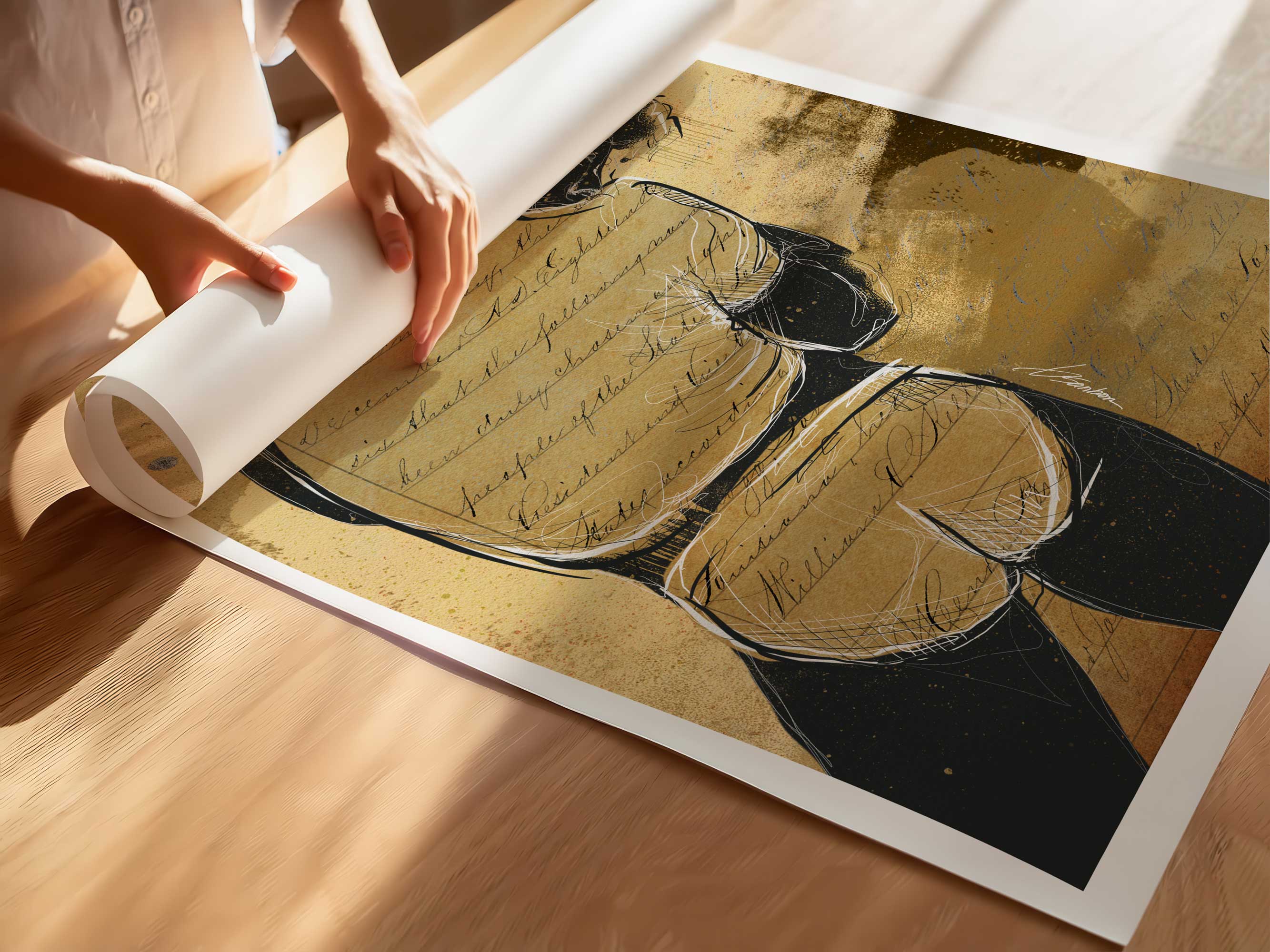 Faded Whispers on His Skin – Art Print Artist Brenden Sanborn