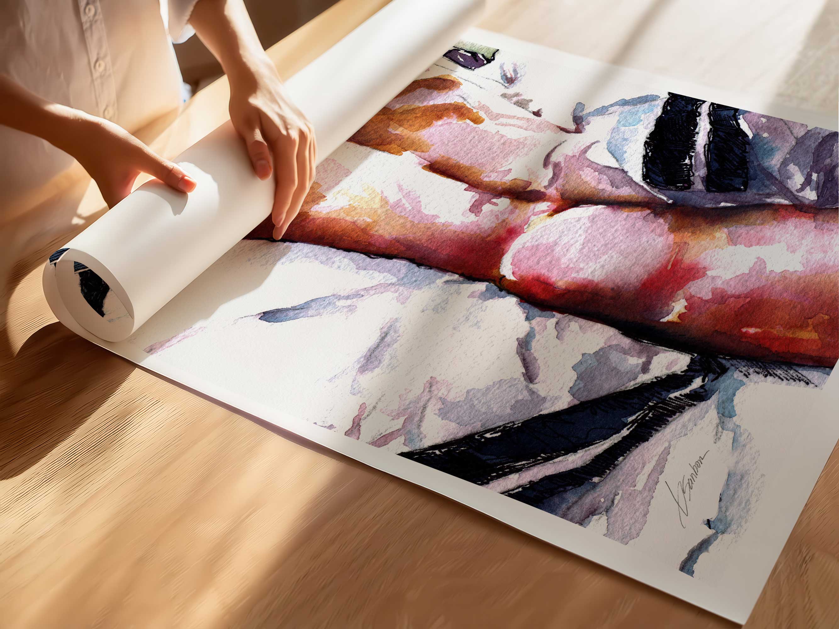 Soft Morning Light on Bare Skin – Art Print Artist Brenden Sanborn