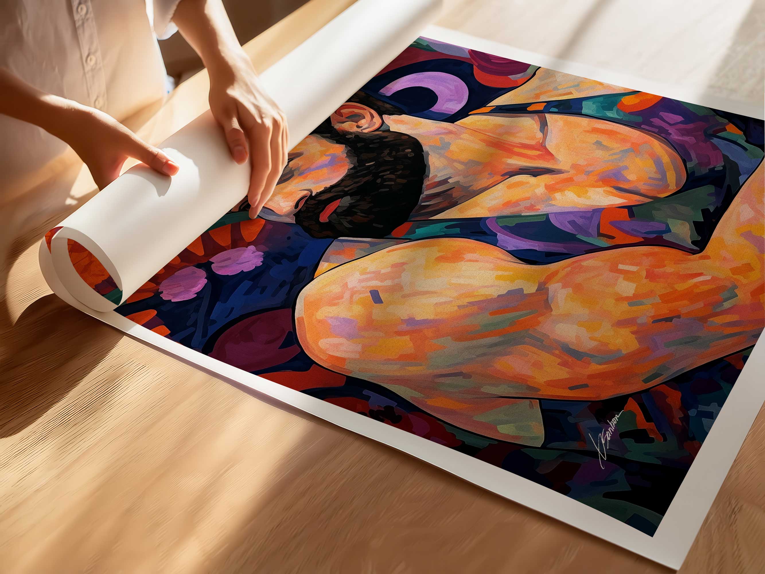 Bearded Gaze in Bloom – Art Print Artist Brenden Sanborn